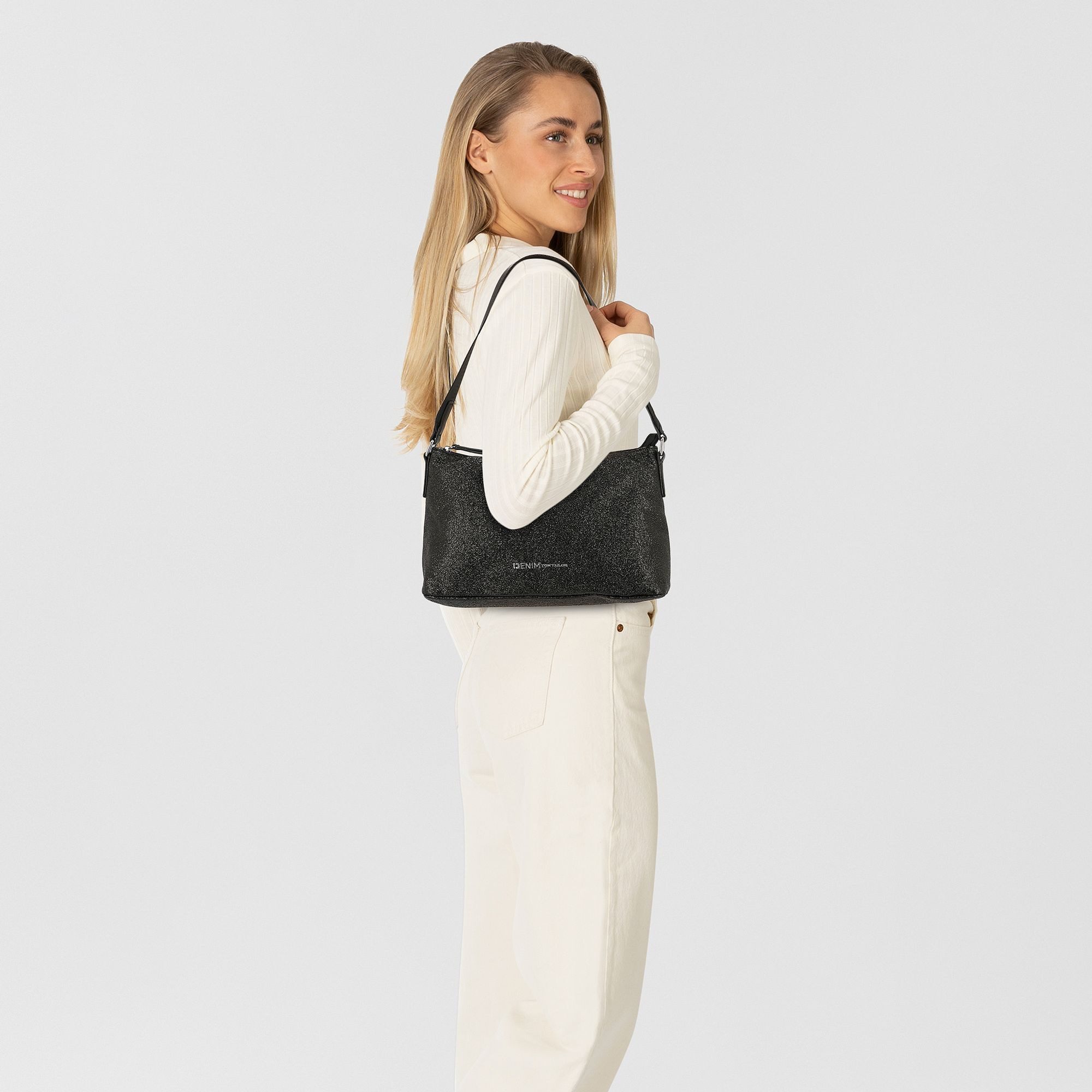 TOM TAILOR Denim Schultertasche Quinn, Polyurethan