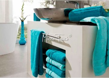 Egeria Handtuch Micro Touch, Walkfrottee (1-St), Streifenbordüre, extrem saugfähig & flauschig, 100% Baumwolle