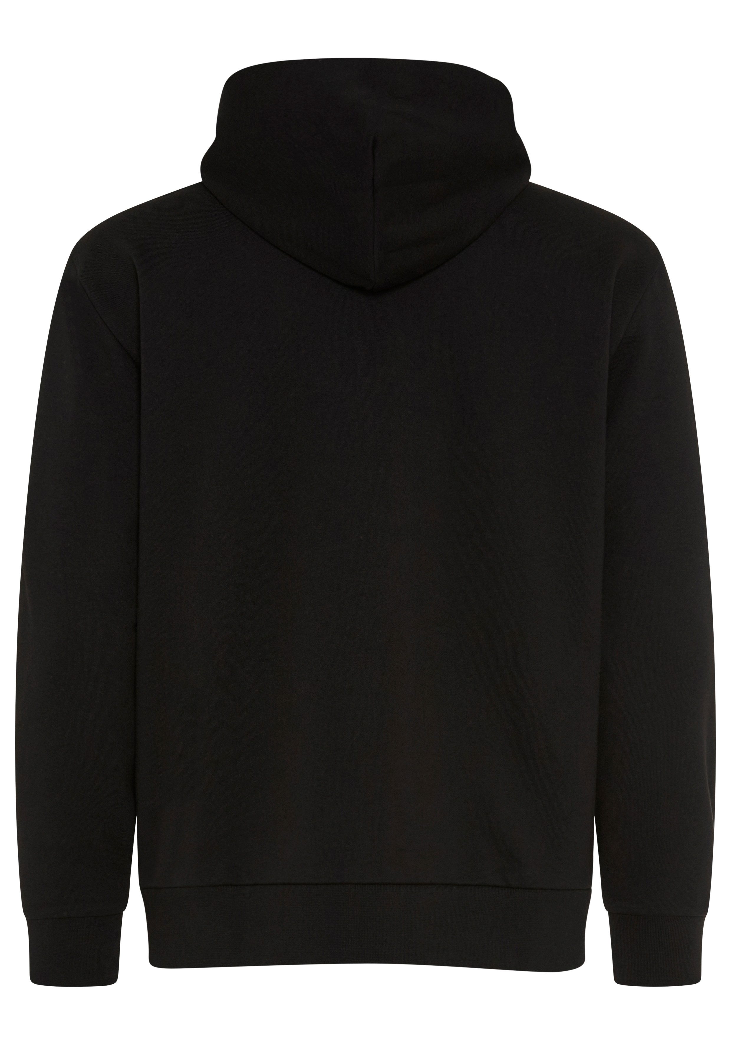 BOSS GREEN Kapuzensweatshirt Rippbündchen, Relaxed Fit, Baumwollmischung