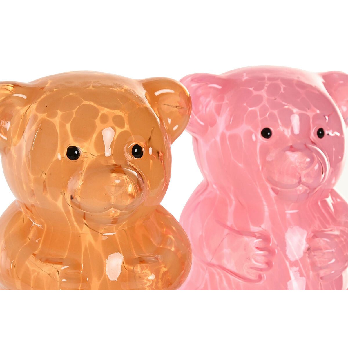 Bigbuy Schreibtischlampe Tischlampe Leuchtende Dekoration SanLove Glas Urban 2 Stück