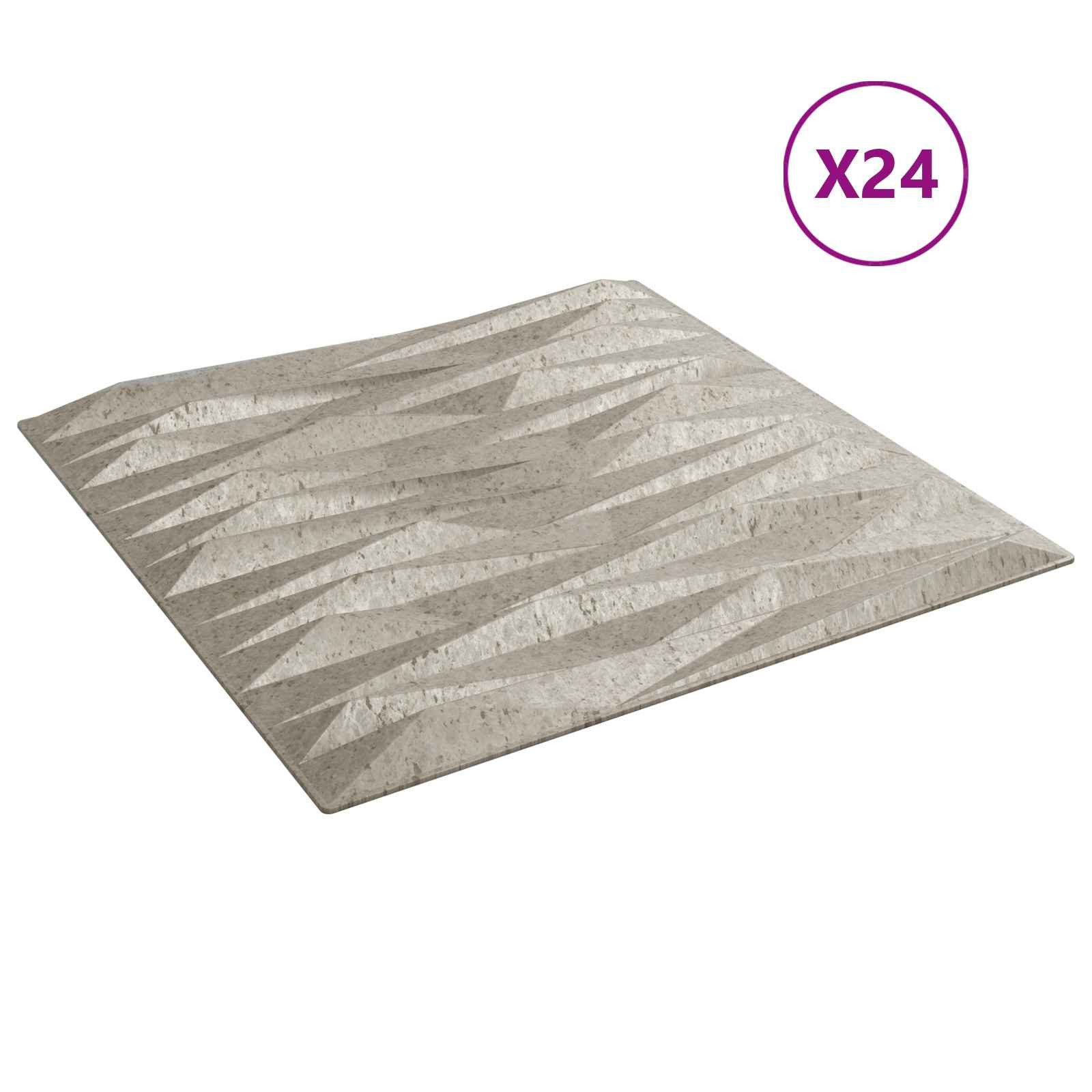 furnicato Wandpaneel Wandpaneele 50 x 50 cm Stein Beton, Zuschneidbare 3D-Wandverkleidung für dein Wohnzimmer