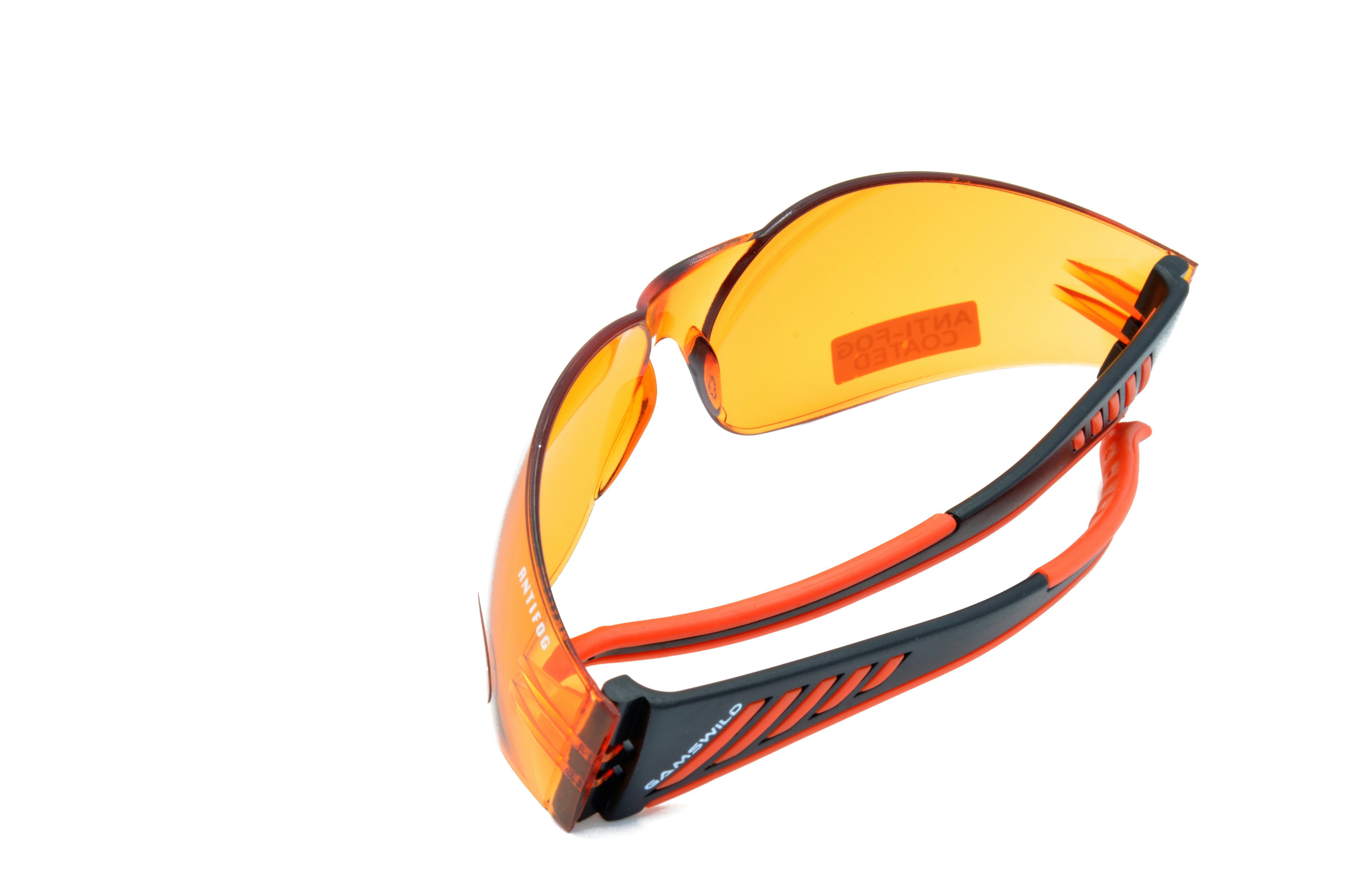 Sportbrille Skibrille Sonnenbrille WS7122 grau, Herren orange, Damen brau, Gamswild Fahrradbrille Unisex, ANTIFOG