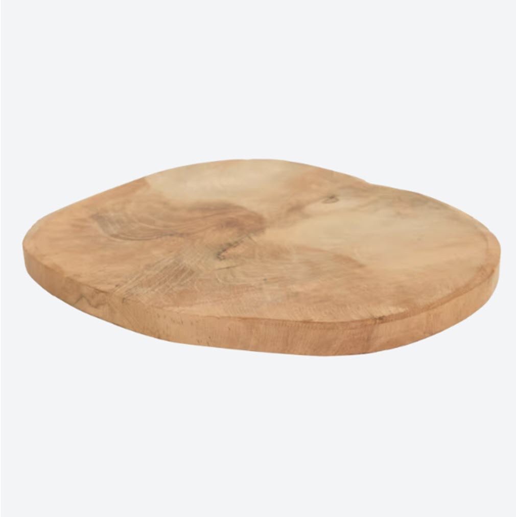 ZD Trading Dekoteller Platzteller Holztablett Untersetzer Holz Baumstammscheibe Teakholz (1 St)
