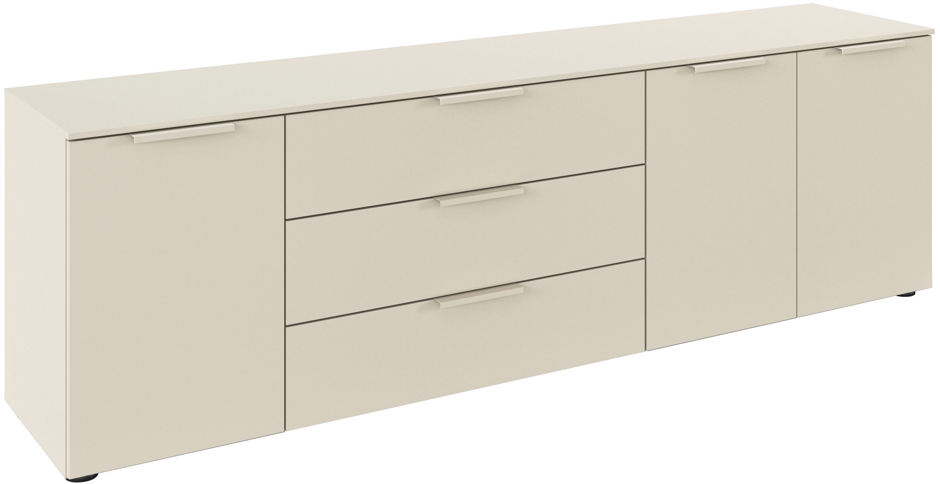 rauch Schubkastenkommode Kommode Türkommode Sideboard Kombikommode FLIPP (Breite 200 cm mit 2 Einlegeböden), 3-türig mit 3 Schubladen und Soft-Close-Funktion