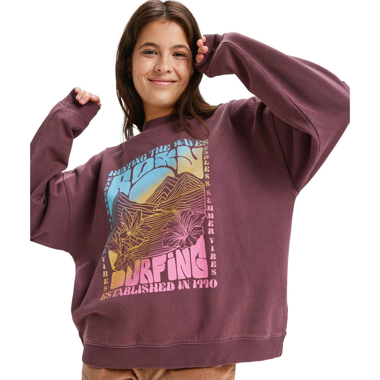 Roxy Sweatshirt LINEUP OVERSIZED CREW LINEUP günstig online kaufen