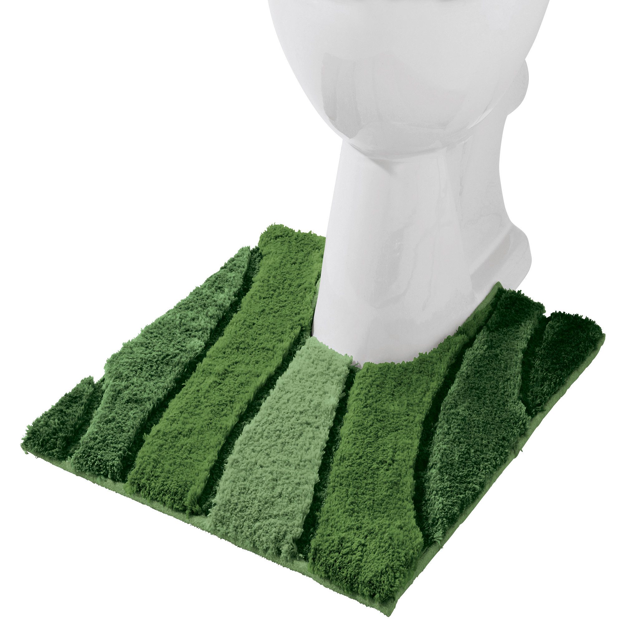 REDBEST Badematte WC-Umrandung "Louisville", Höhe 20 mm, eckig, Streifen günstig online kaufen