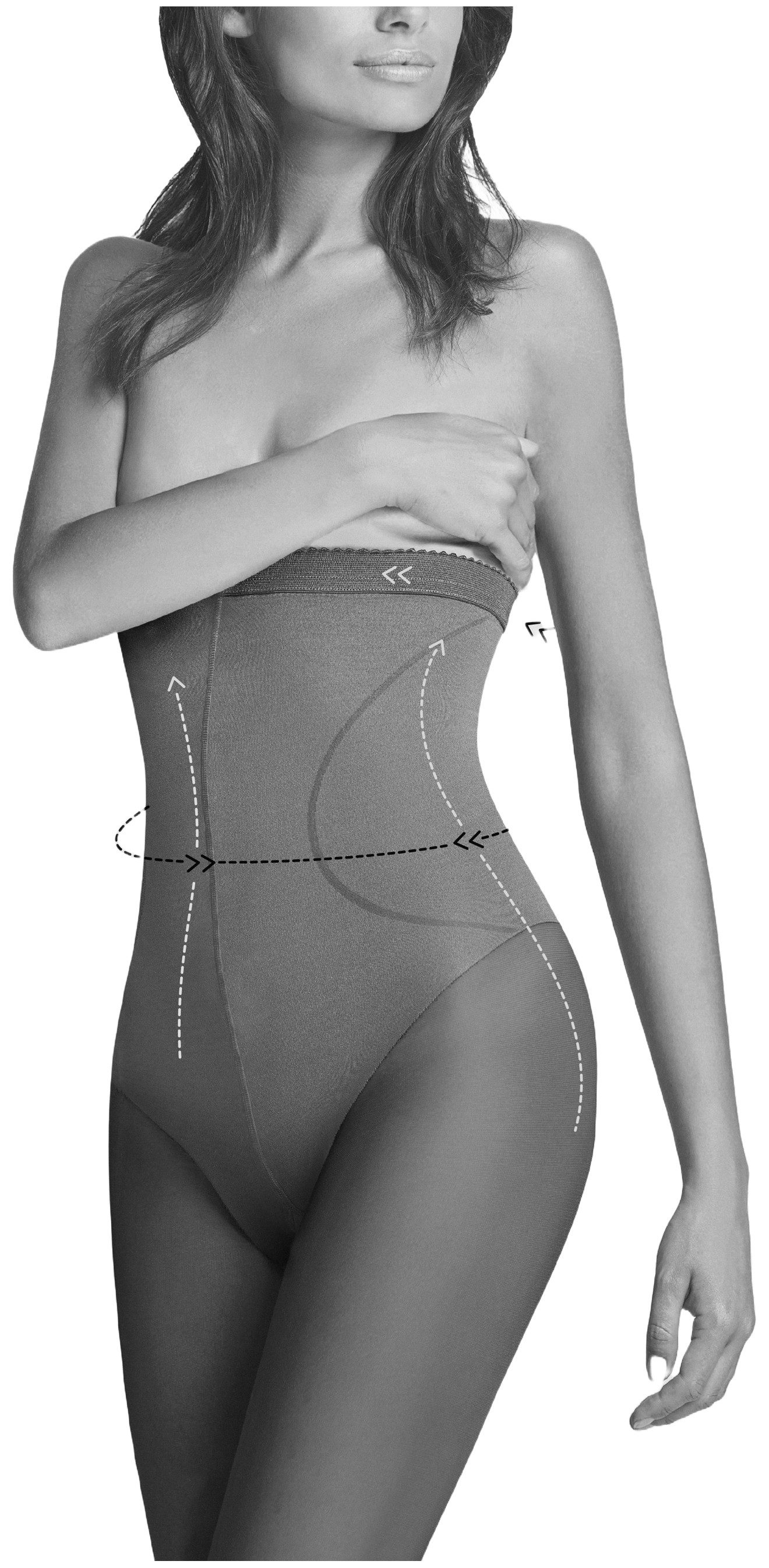 Fiore Highwaist Strumpfhose Bodycare (Packung 1 St. 1 Paar) Bodyshaper Strumpfhose 40DEN mit extrahohem Bund High Waist