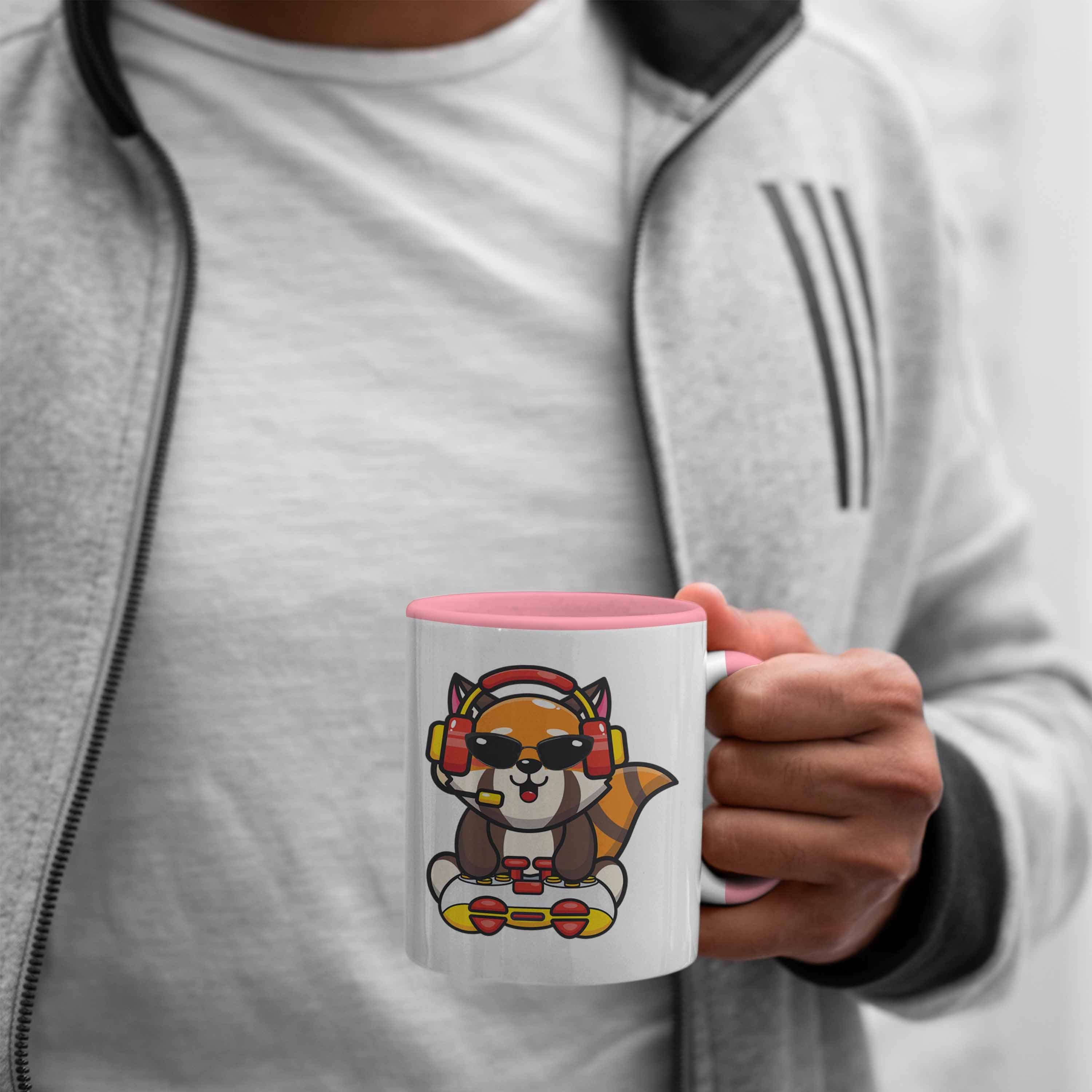 - Grafik Rosa Kinder Trendation Jungen Tasse Gaming Panda Lustige Jungs Gamer Tasse Geschenkidee Gaming Mädchen Trendation für
