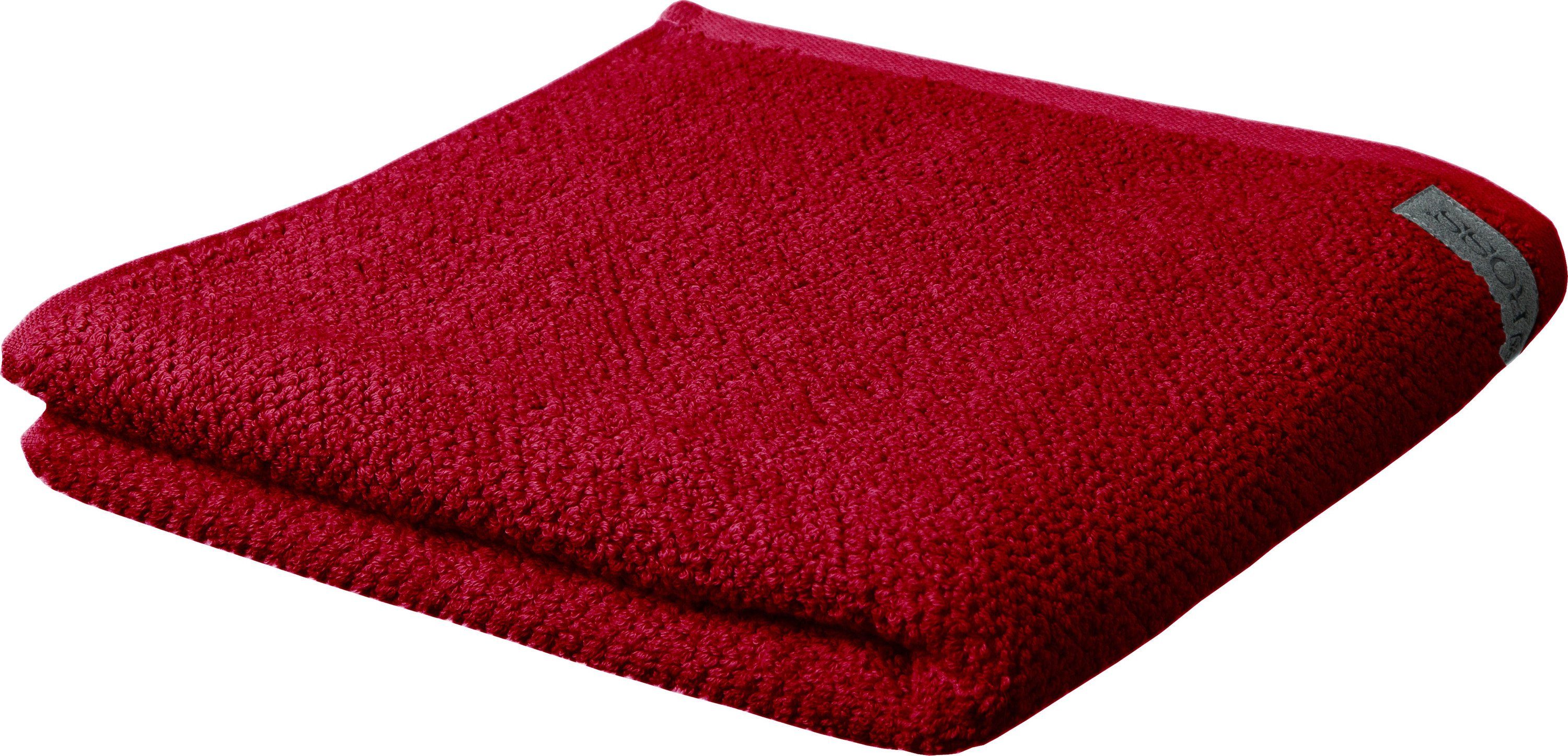 ROSS Handtuch ROSS Serie SELECTION Handtuch Duschtuch Waschhandschuh  Gästetuch 4007-14, GOTS Verifiziert, rubin, Frottee (1-St), rechteckig