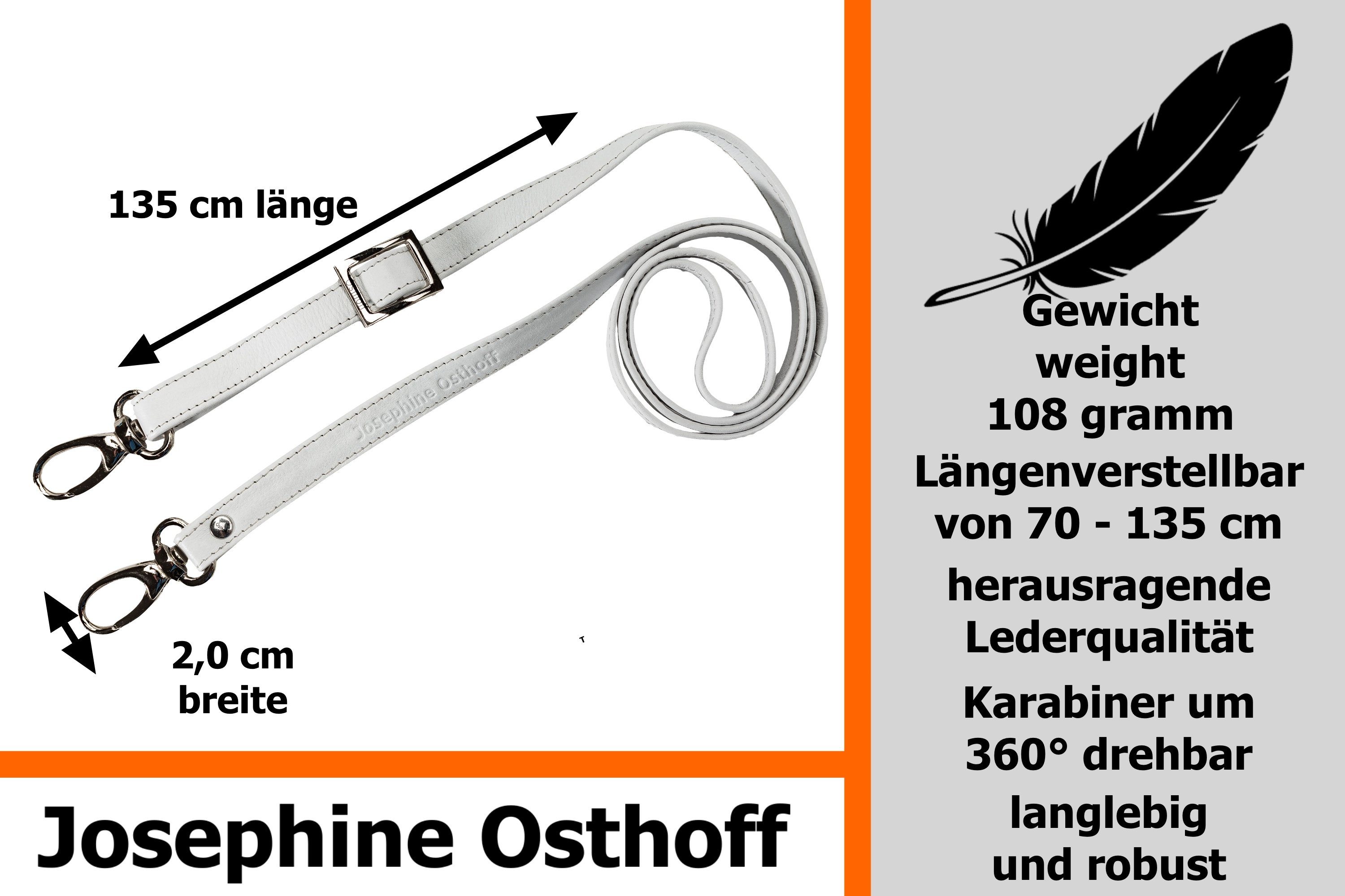 Josephine Osthoff Schulterriemen Schulterriemen 2 cm weiß/athrazit