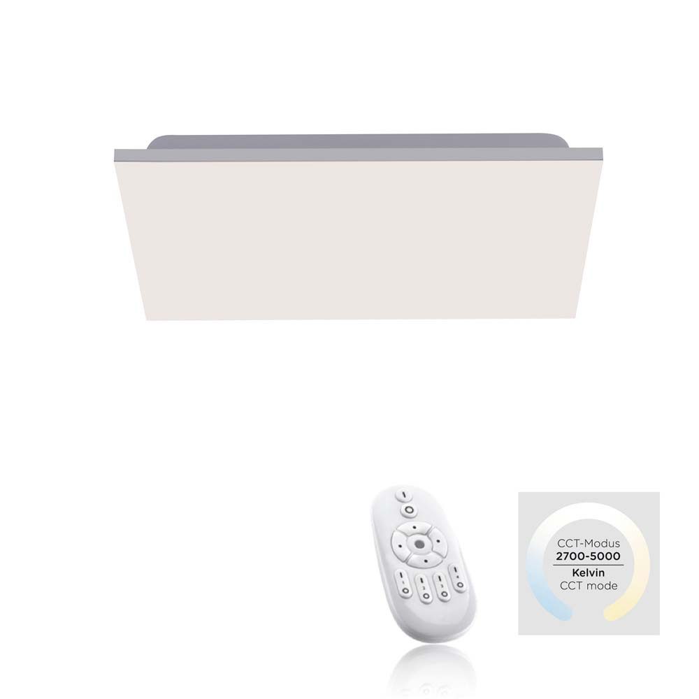 JUST LIGHT LED Deckenleuchte, LED-Leuchtmittel fest verbaut, Kaltweiß, Warmweiß, Neutralweiß, Tageslichtweiß, Farbwechsel, Deckenleuchte Panel LED Büroleuchte Flurlampe Fernbedienung Dimmbar