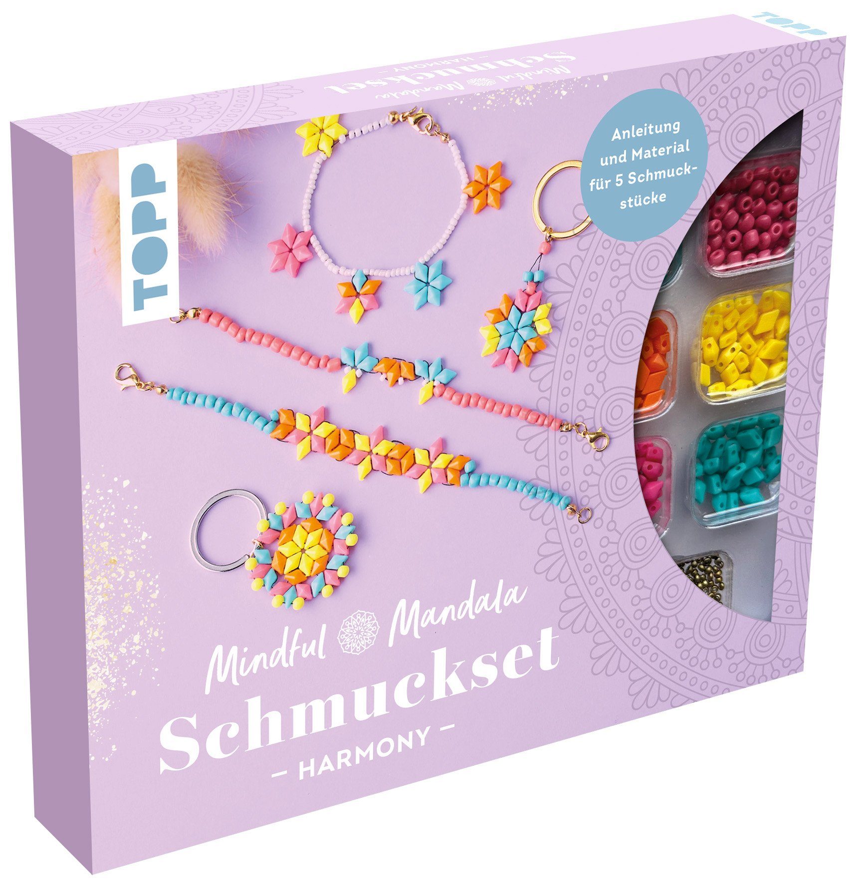 Topp Kreativset Mindful Mandala - Schmuckset Harmony, 14 cm x 17 cm