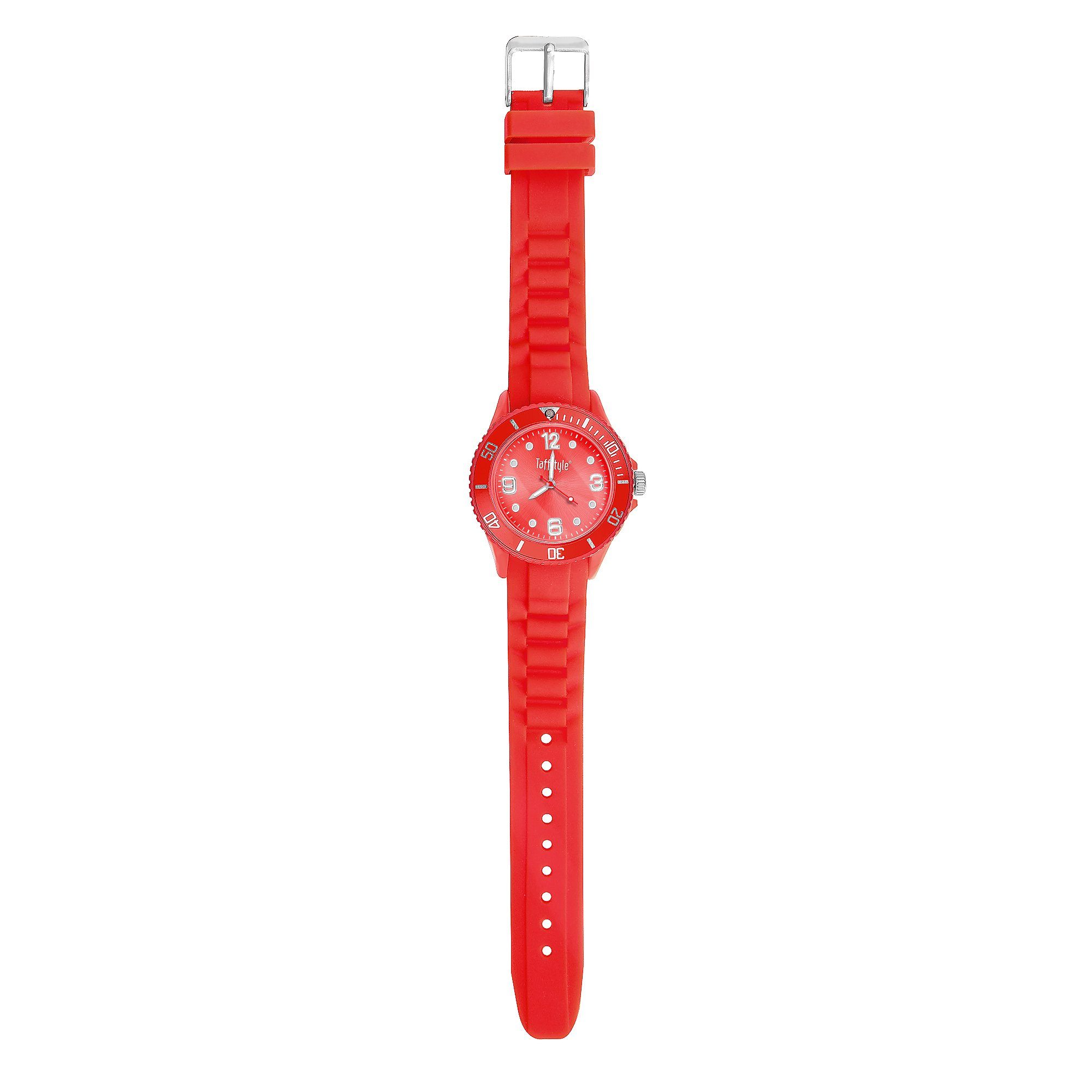 Taffstyle Quarzuhr Armbanduhr Silikon Analog Quarz Farbige Sport Uhr, Sportuhr Damenuhr Silikonuhr Kinderuhr Herrenuhr Bunt Gummi Armband