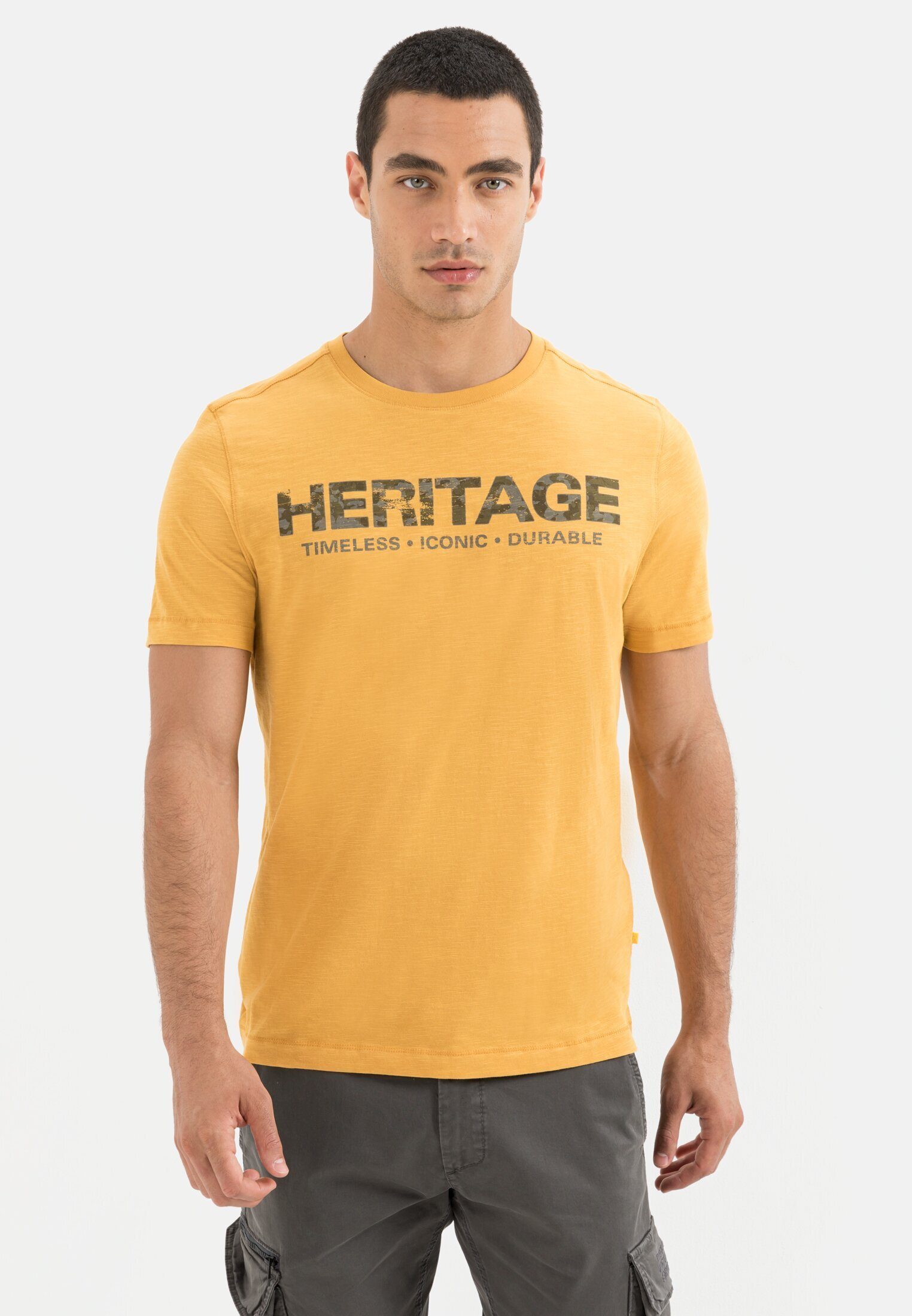 active Bio-Baumwolle aus Gelb camel T-Shirt