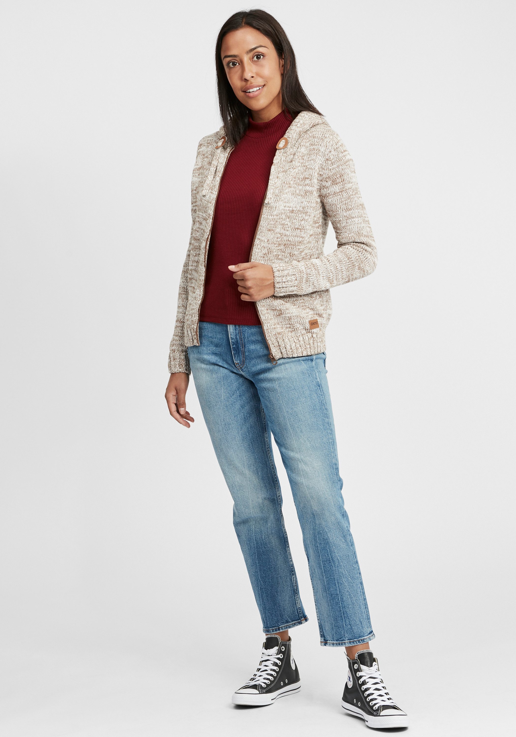 OXMO Strickjacke OXPhiladelphia Cardigan mit Kapuze günstig online kaufen