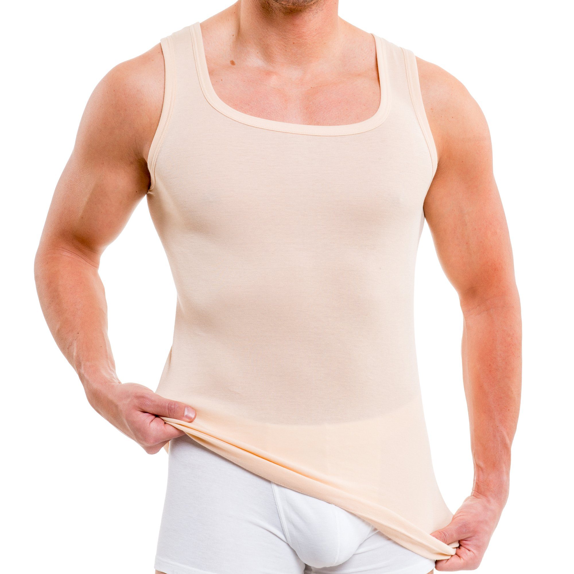 HERMKO Unterhemd 16025 (Pack, 2er) Baumwolle/Modal Tank Top breite Träger s günstig online kaufen