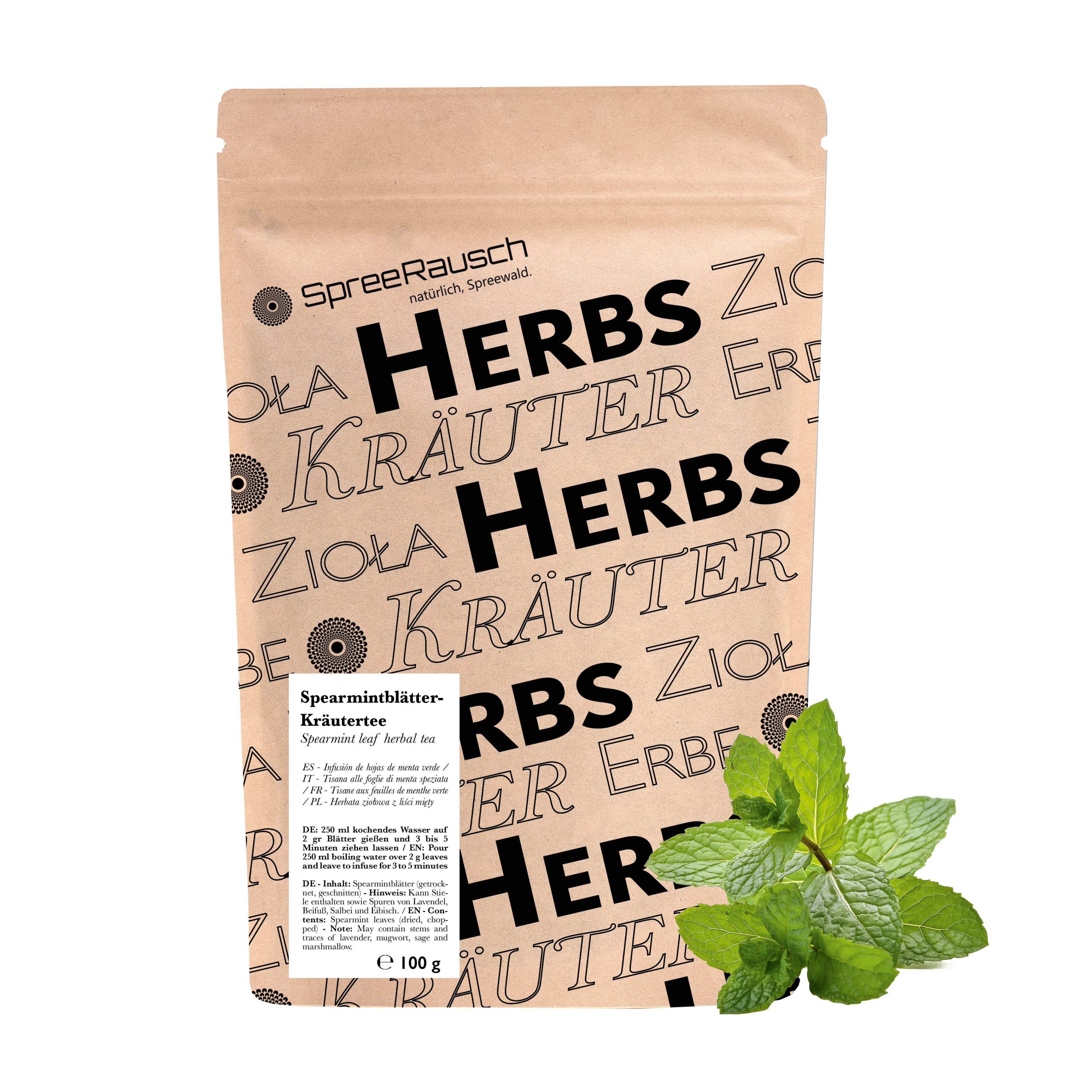 spreerausch Teebox Spearmint Tee 100 gr. -Erlebe Frische, Klarheit & Geschmack, (1-tlg), BIO