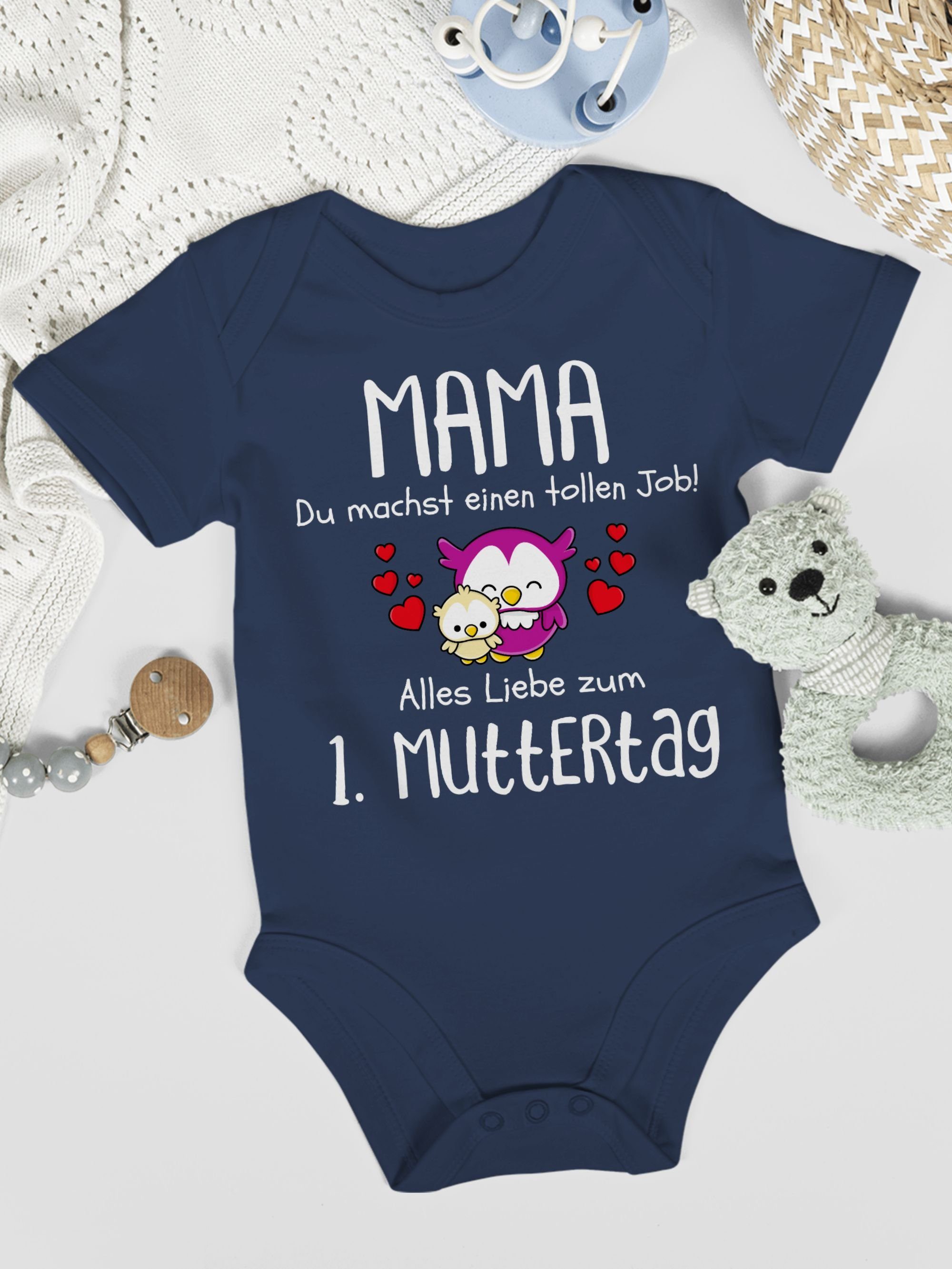 Shirtracer Shirtbody 1. Muttertag I Mama du machst einen tollen Job (1-tlg) Muttertagsgeschenk