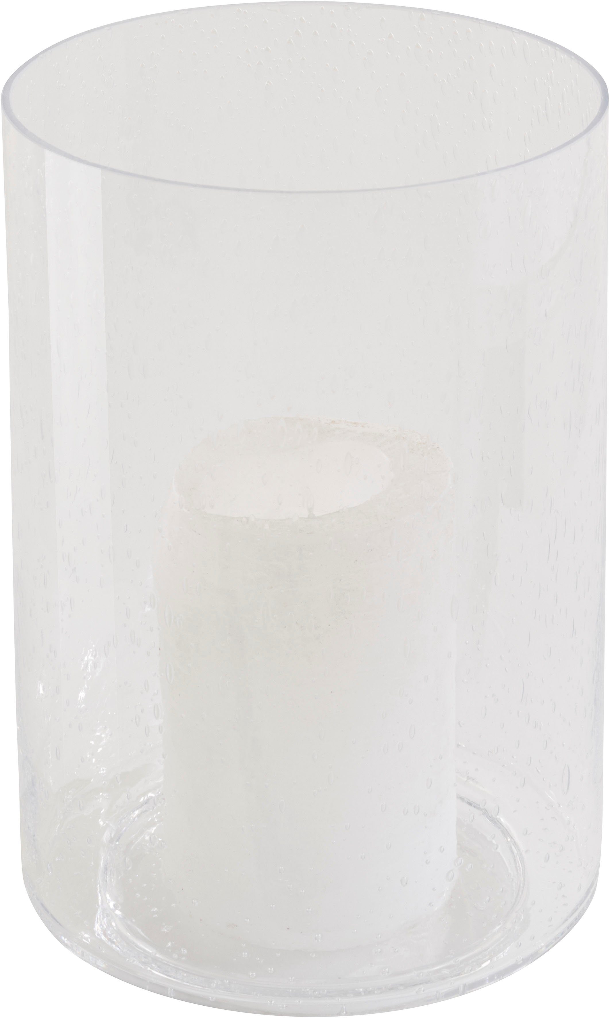 Vase für als Windlicht St), mit ideal Stumpenkerzen, aus Lufteinschlüssen, (1 Glas, auch cm Höhe affaire 30 Home