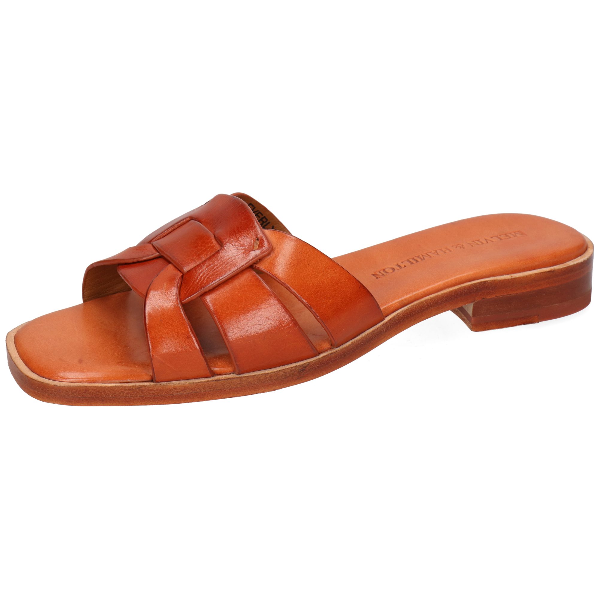 Melvin & Hamilton Everly 16 Leder-Pantoletten für Damen Pantolette Flache Absätze, Echtes Leder, Vegetabile Gerbung