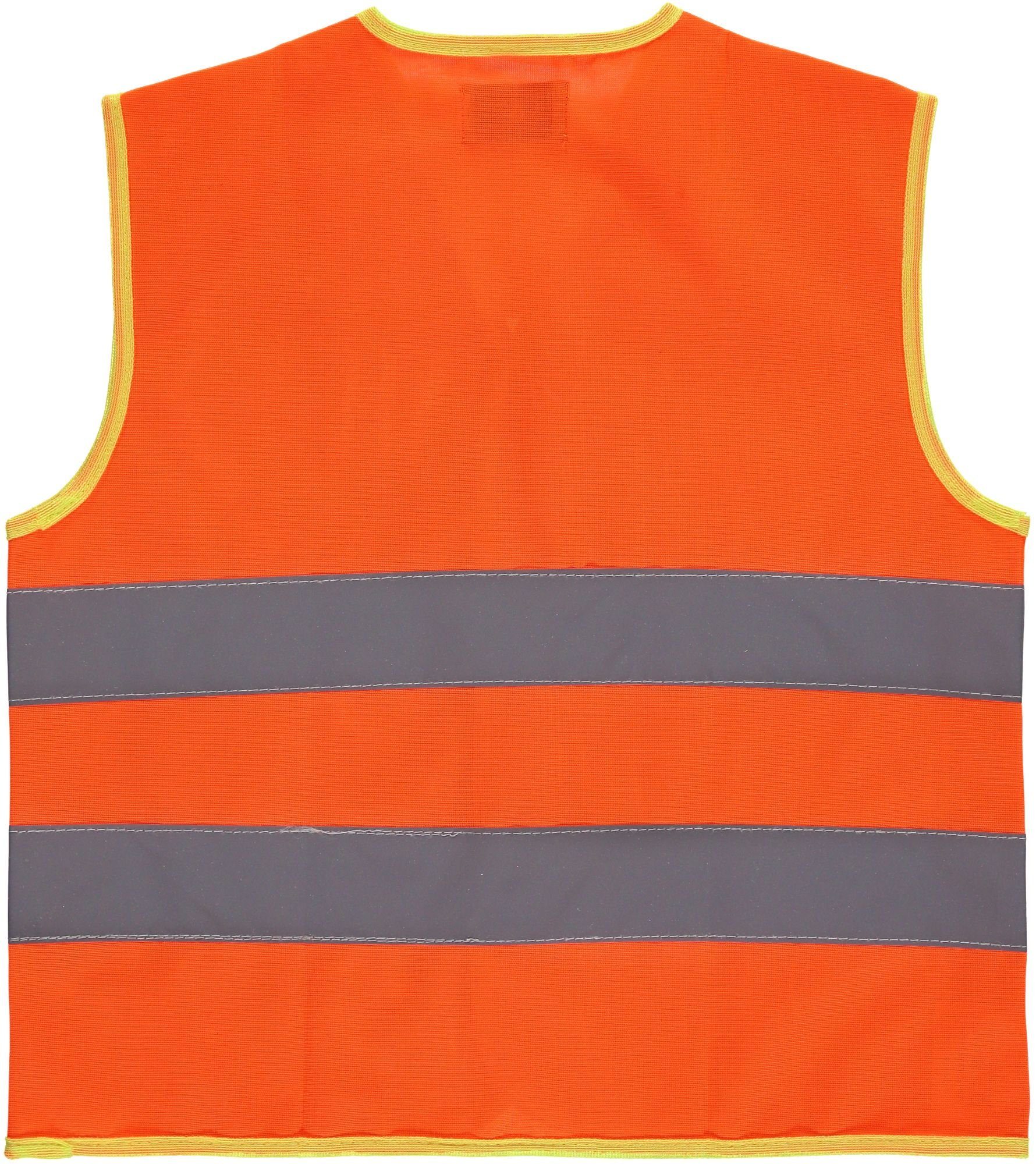 DRY KIDS Warnweste (1-tlg) - 122 Größe Neon-Orange Kinder Klettverschluss 134 Sicherheitsweste, mit