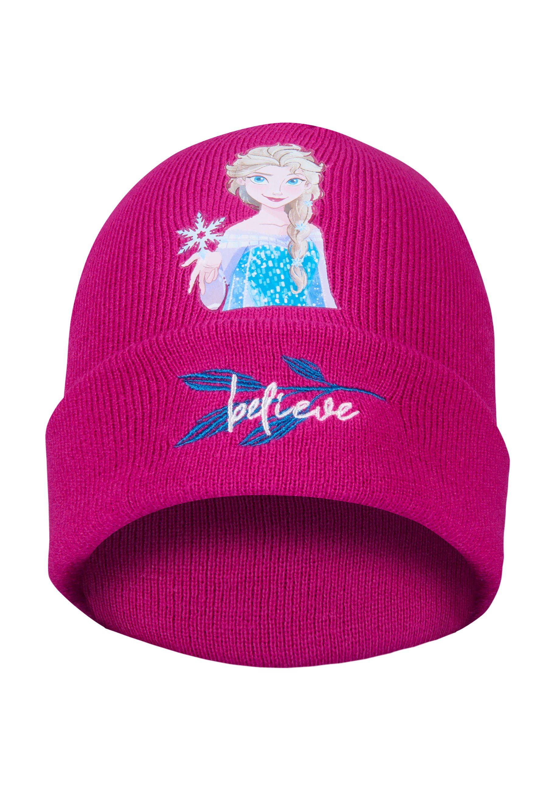 ONOMATO! Beanie Frozen - Die Eiskönigin Elsa Mädchen Winter-Mütze