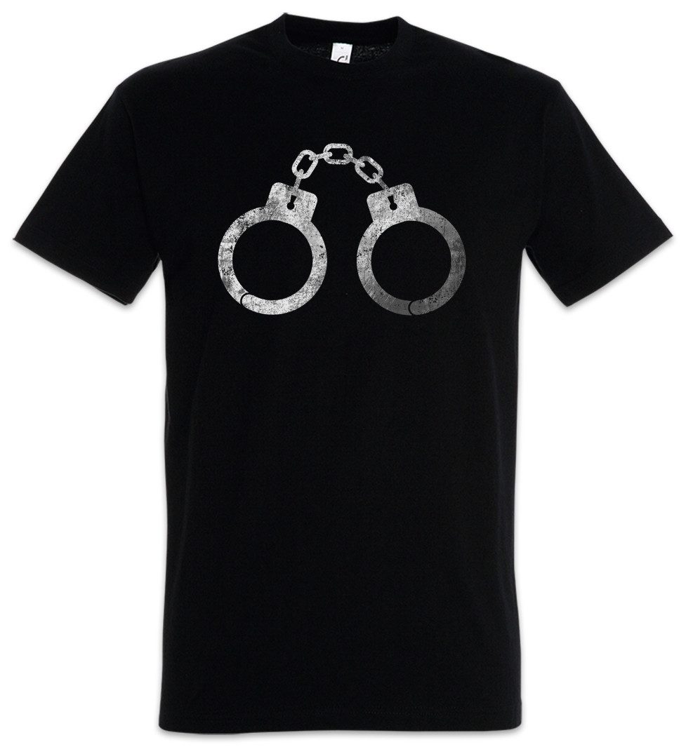 Print-Shirt Handcuffs Herren T-Shirt Handschellen Polizei Criminal Gangster Police