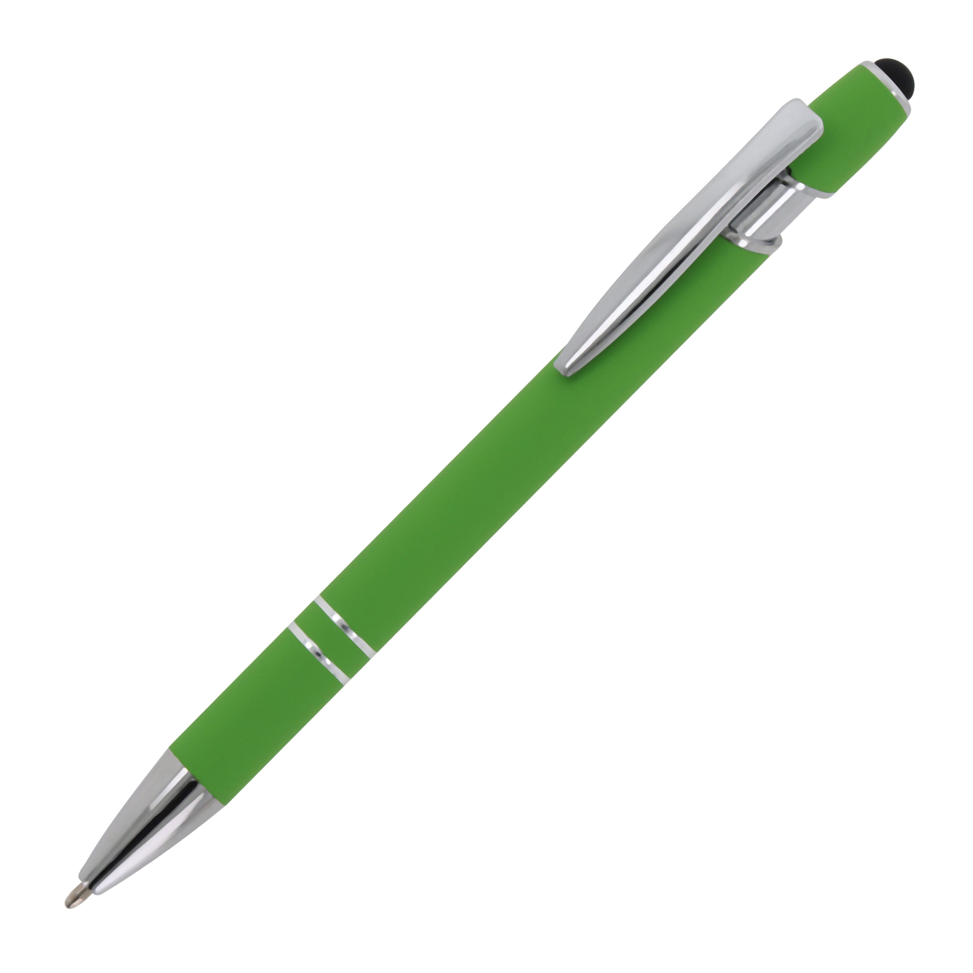 Thumbnail - TOPPOINT Kugelschreiber 10x Touchpen Kugelschreiber / aus Metall / Soft-Touch / Farbe: hellgrü