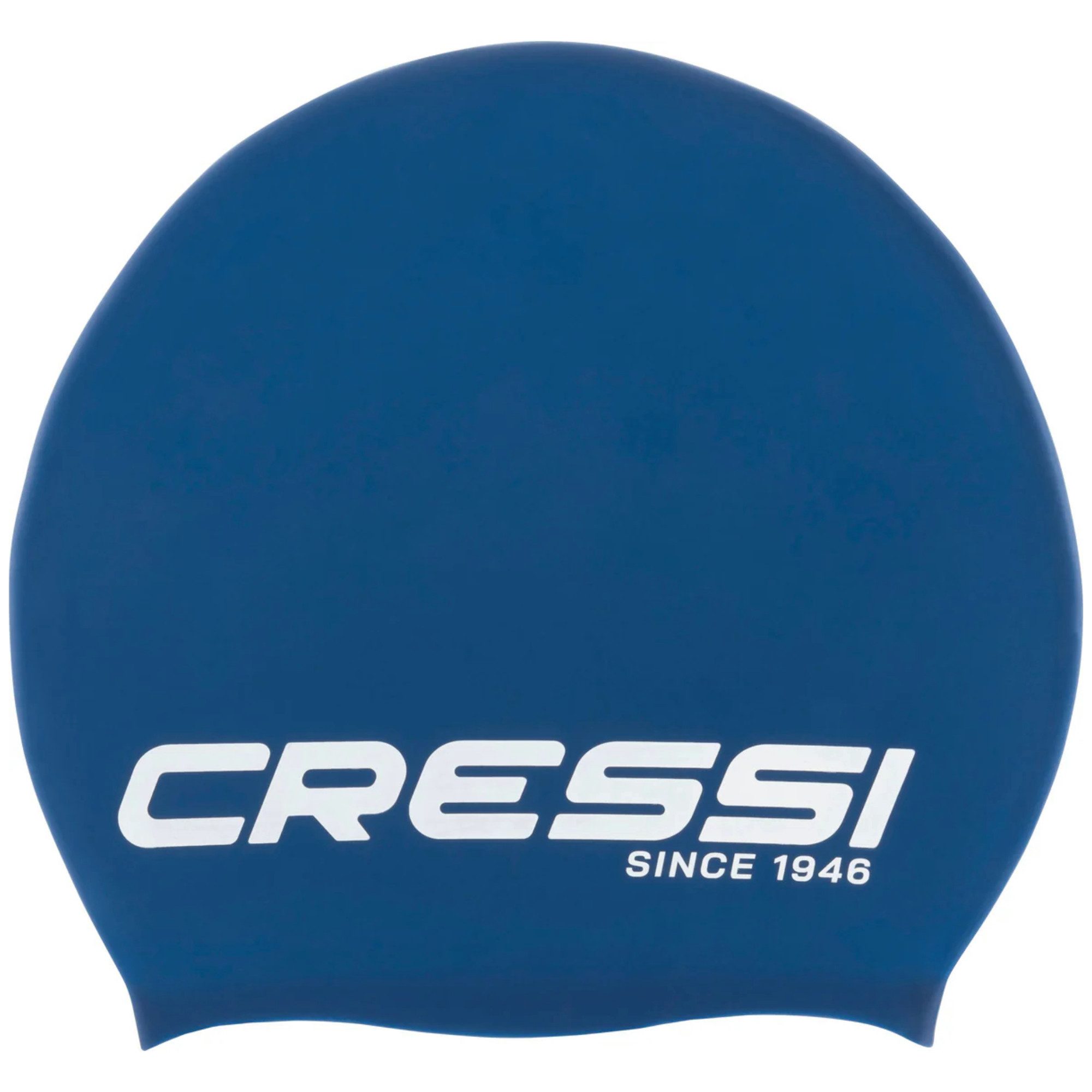 Cressi Badekappe Loira Swim Long Hair Cap - SILIKON-BADEKAPPE - Blue/White