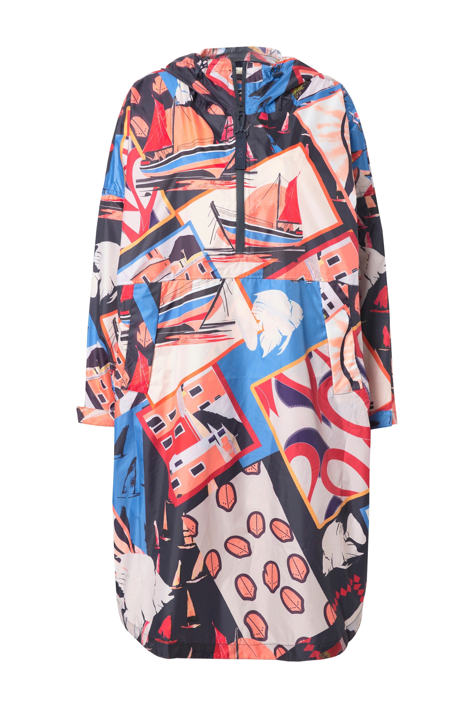 Laurasøn Funktionsjacke Funktions-Regencape Unisex Print Kapuze