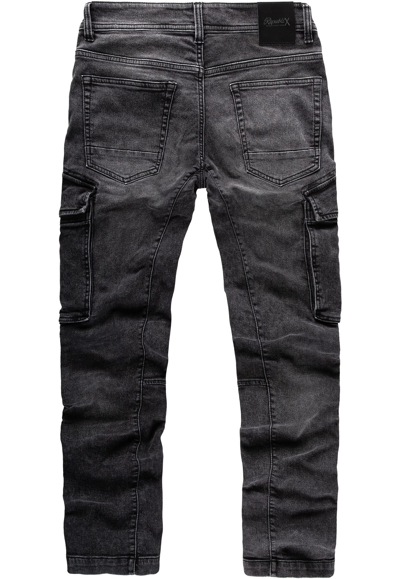 REPUBLIX Cargohose DAWSON Herren Sweathose in Stretch Denim Jeans günstig online kaufen