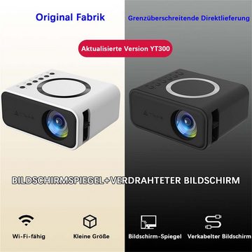 yozhiqu Kompakter und tragbarer Projektor für unterwegs Beamer (Bietet hochauflösende Bildqualität für ein Heimkinoerlebnis)