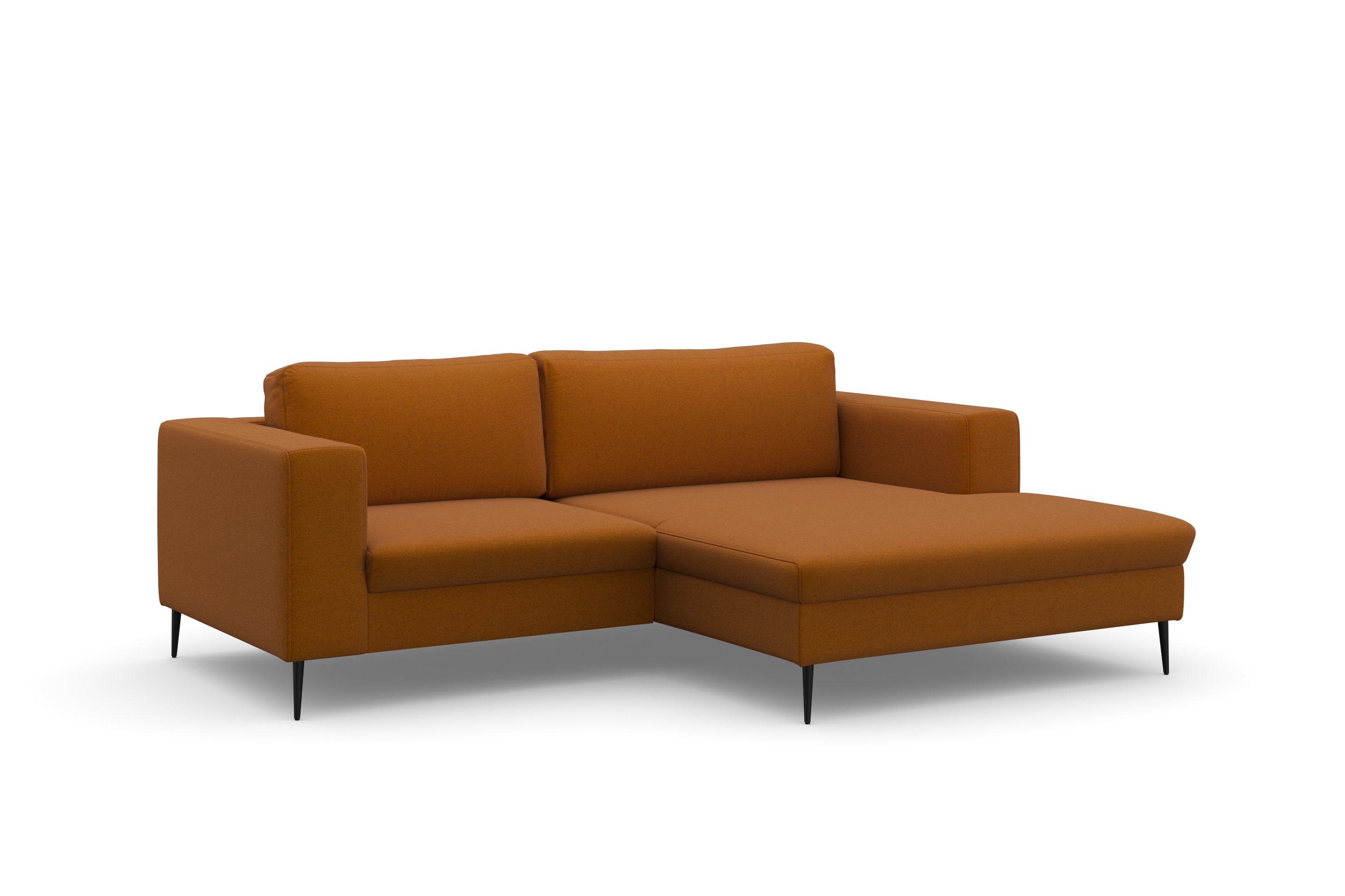 DOMO collection Ecksofa Modica kompakt und elegant, Breite 244, L-Form, Auch in Cord, Fußhöhe passend für gängige Saugroboter!