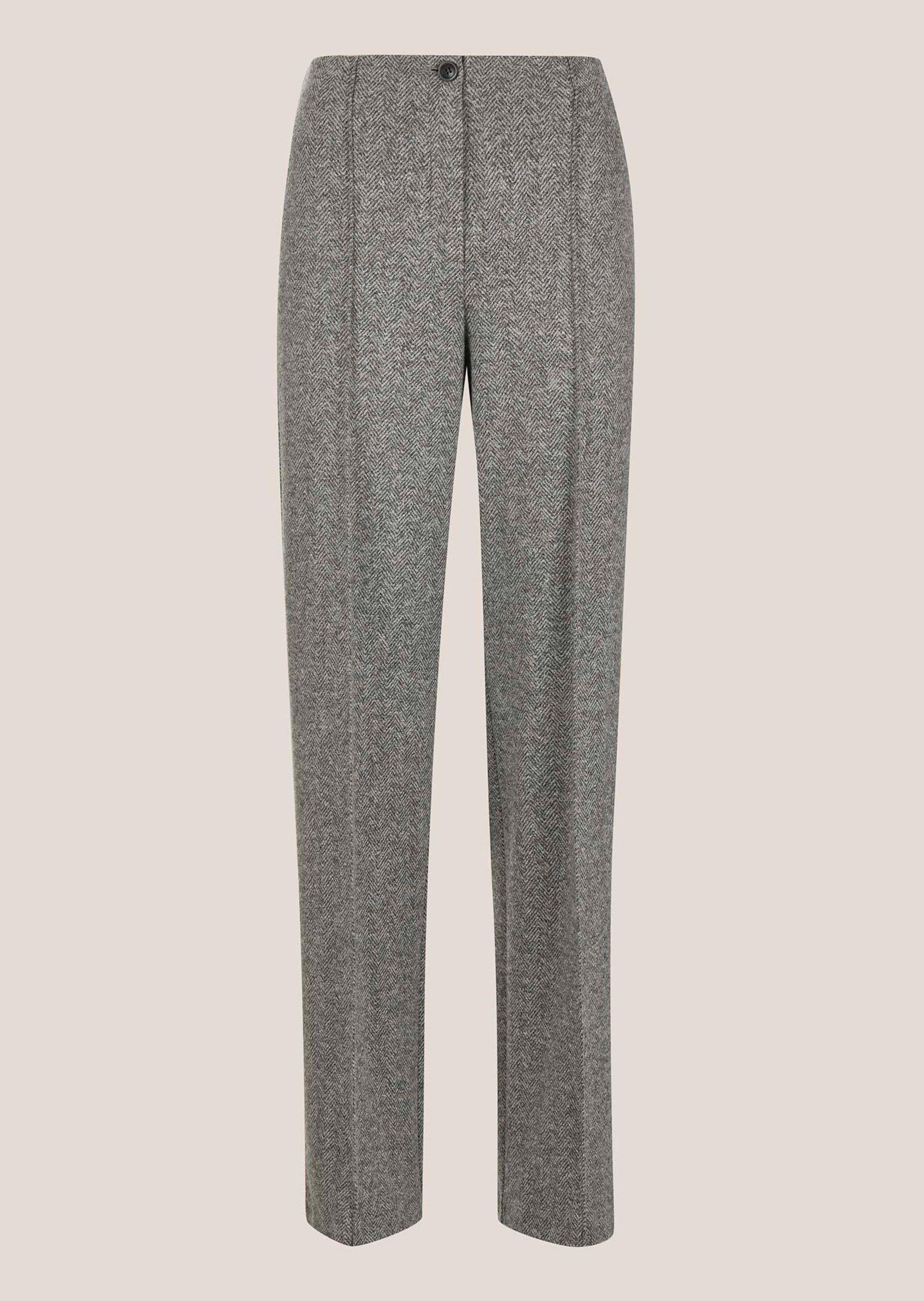 Bügelfaltenhose Palazzohose mit weitem Bein
