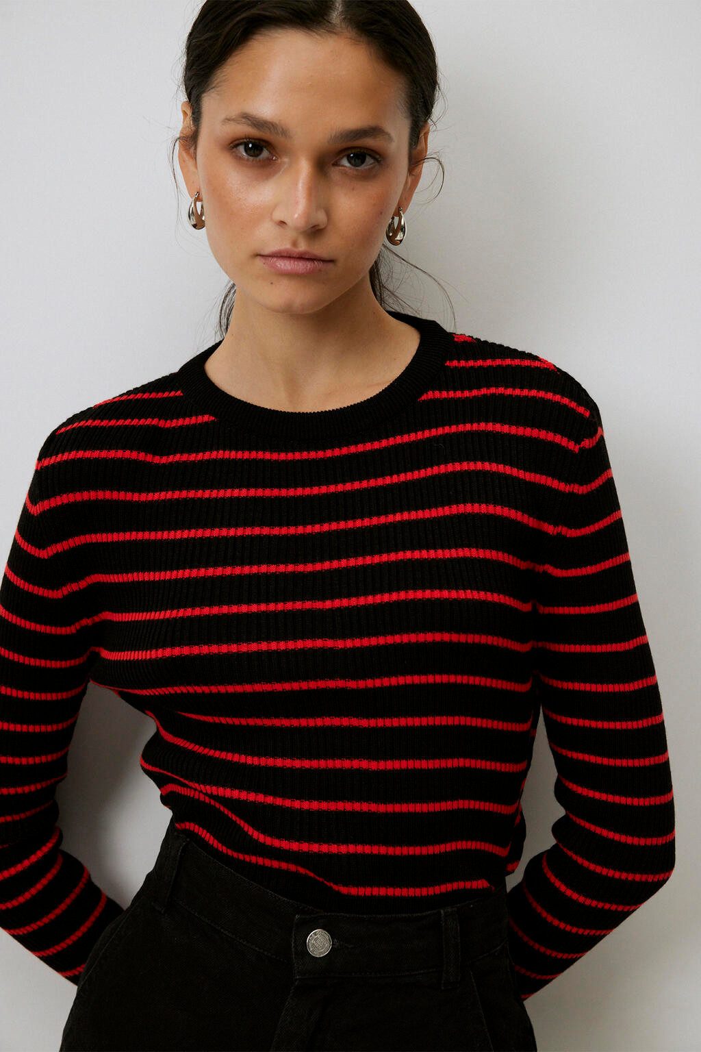 touche prive Sweatshirt GESTREIFTES RIPPSTRICKPULLOVER