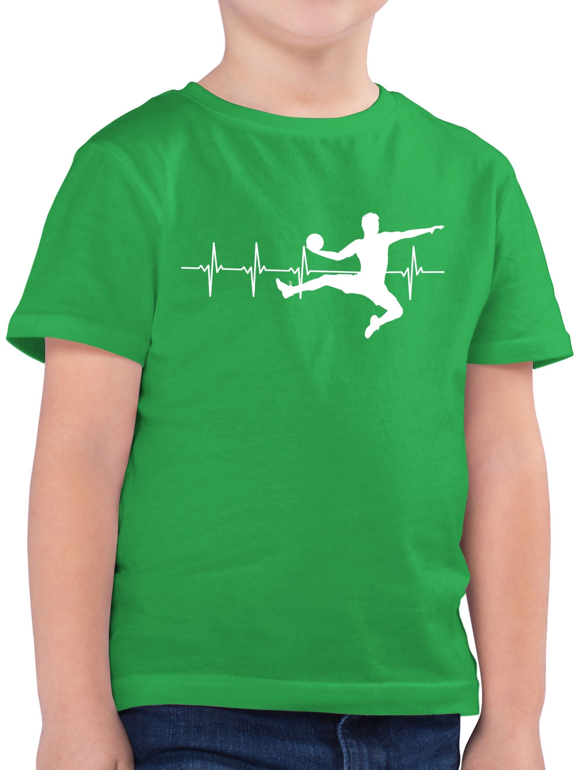 Shirtracer T-Shirt Handball Herzschlag für Herren Kinder Sport Kleidung 3 Grün