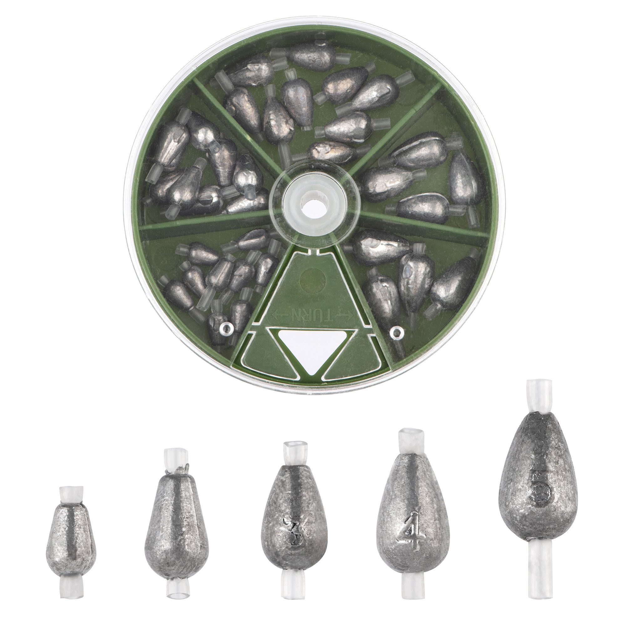 Birnenblei Sortiment 40STK 1-5g Tropfenblei Set Grundangeln Forelle Barsch Angeln