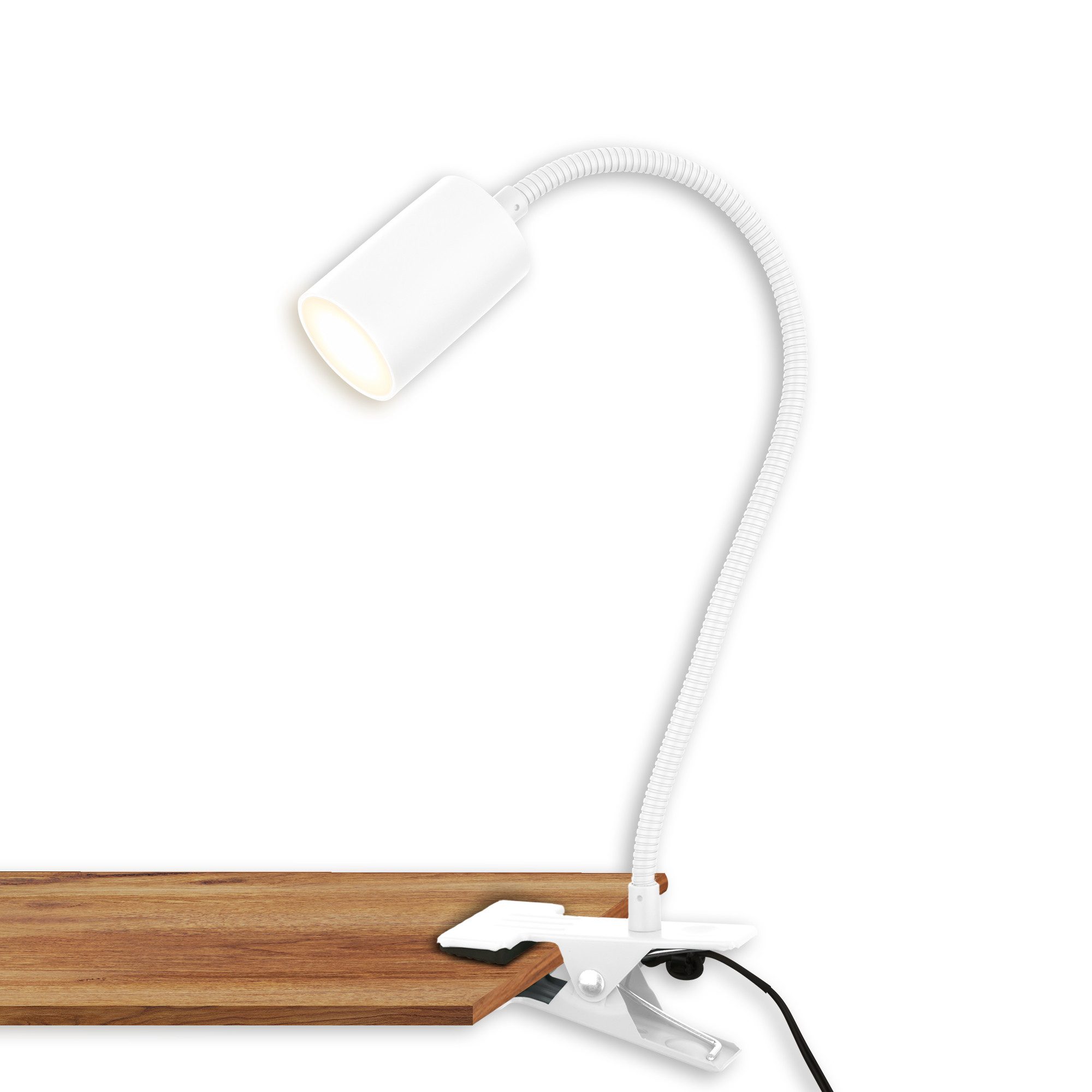 Briloner Leuchten Wandleuchte LED Schreibtischlampe Leselampe Home Office Büro, LED fest integriert, 2700K - Extra - Warmweiß, LED Schreibtischlampe 40 x 10 x 6,3 cm Blau 3,5 W Leselampe Büro