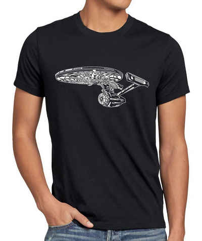 style3 Print-Shirt Herren T-Shirt Trekkie Sci-Fi spock raumschiff trek enterprise wars voyager star