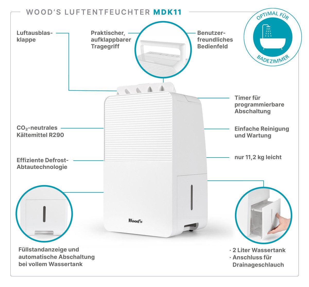 Wood's Luftentfeuchter MDK 11 - Optimal günstig online kaufen