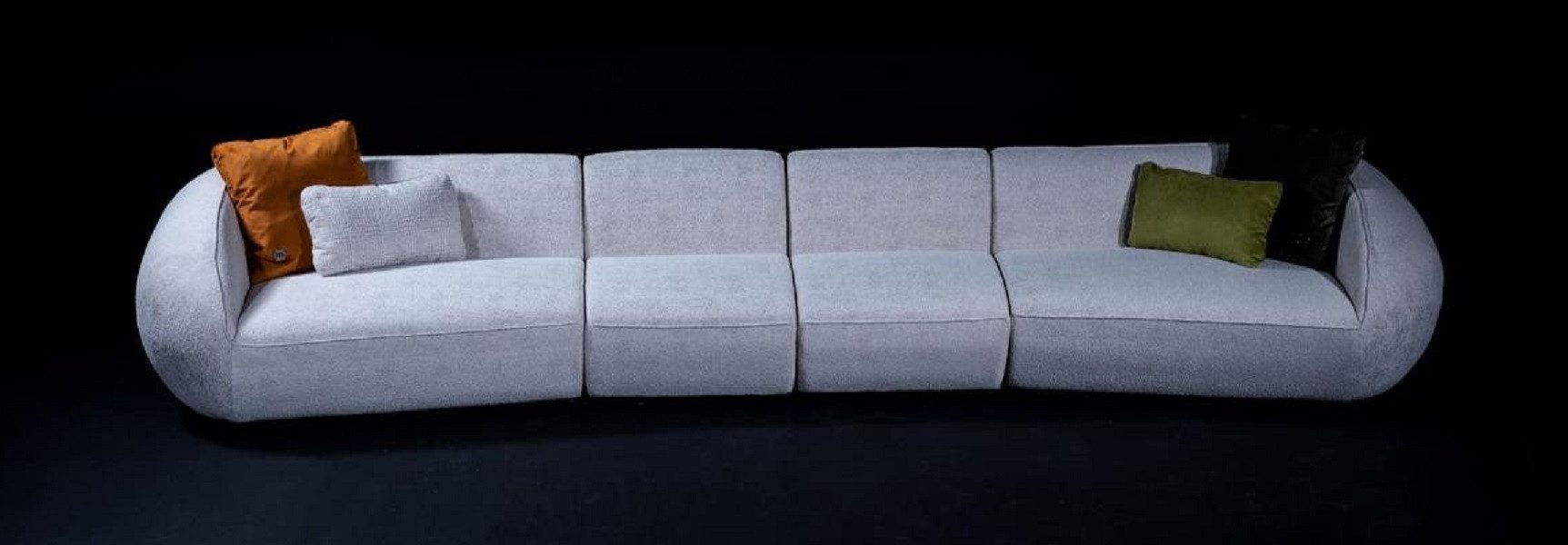 Xlmoebel Big-Sofa Graues Polstersofa im modernen Design für stilvolle Wohnzimmer, 1 Teile, Hergestellt in Europa