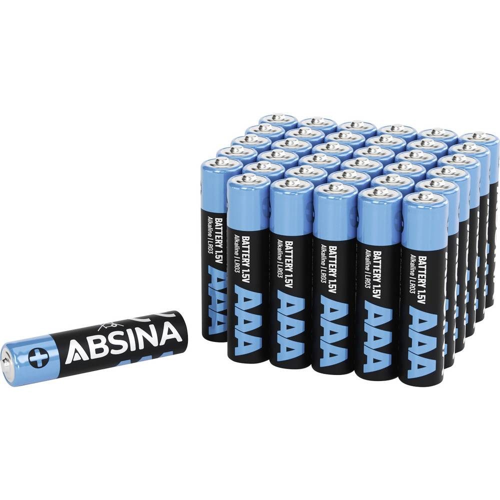 ABSINA Micro (AAA)-Batterie Alkali-Mangan 1000 mAh 1.5 V 36 St. 401039-36 Batterie