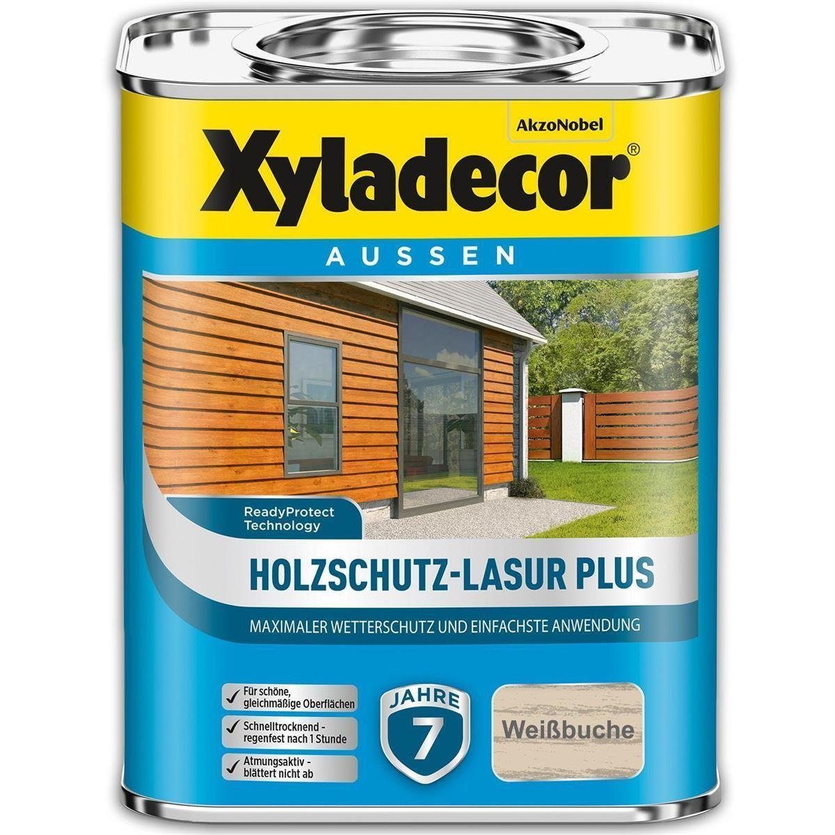 Xyladecor  Holzschutzlasur Holzschutz-Lasur PLUS 4 l Außen Imprägnierung Langzeit Weißbuche