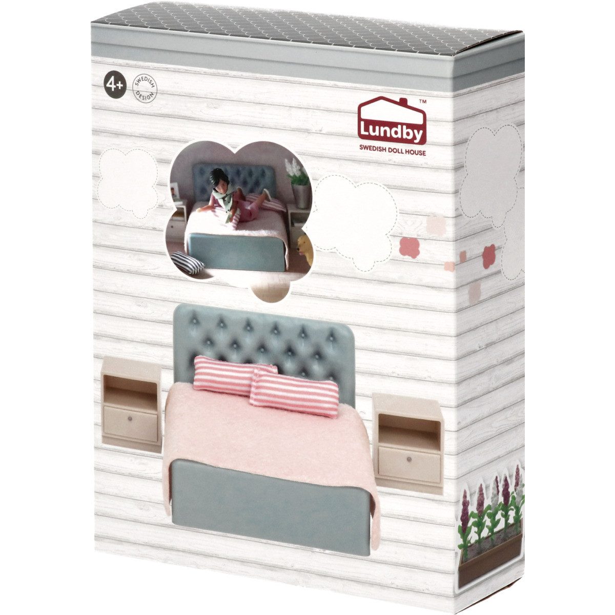 Lundby Puppenhausmöbel Schlafzimmerset Mädchen (6tlg) – Bild 4 von 5