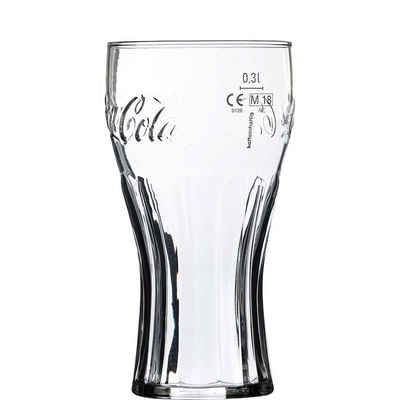 Arcoroc Tumbler-Glas Coca-Cola, Glas, Konturglas 370ml Glas Transparent 6 Stück