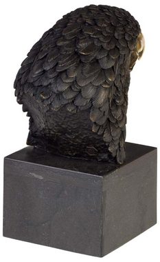 Aubaho Skulptur Bronzeskulptur Adler Büste Bronze Figur Statue im Antik-Stil 28cm