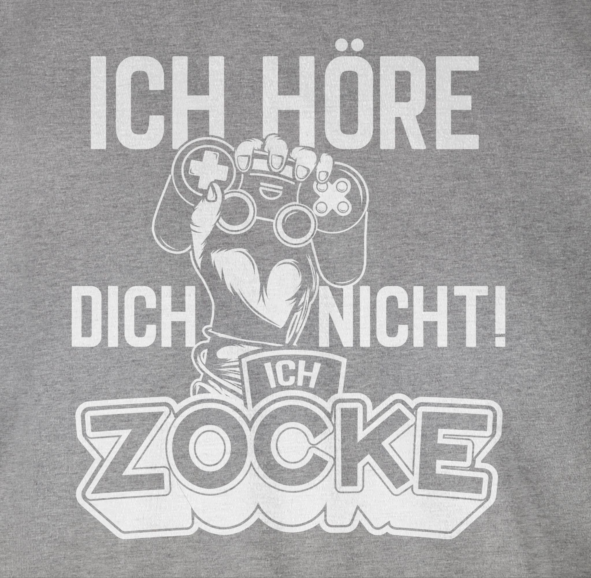 Shirtracer T-Shirt Ich höre dich nicht ich zocke Controller Hand Nerd Geschenke
