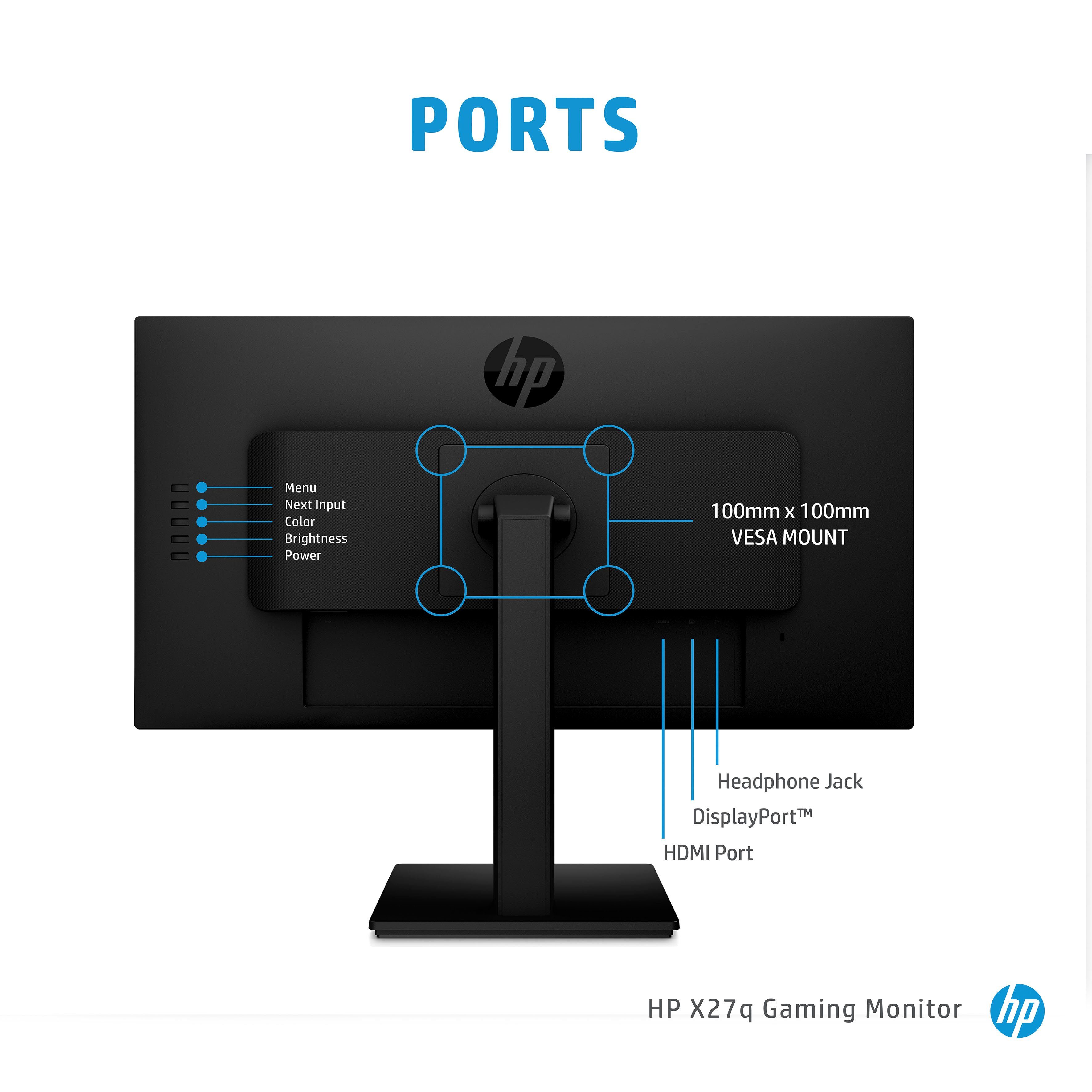 HP X27q Gaming-LED-Monitor (68,6 cm/27 ", 2560 x 1440 Pixel, QHD, 1 ms