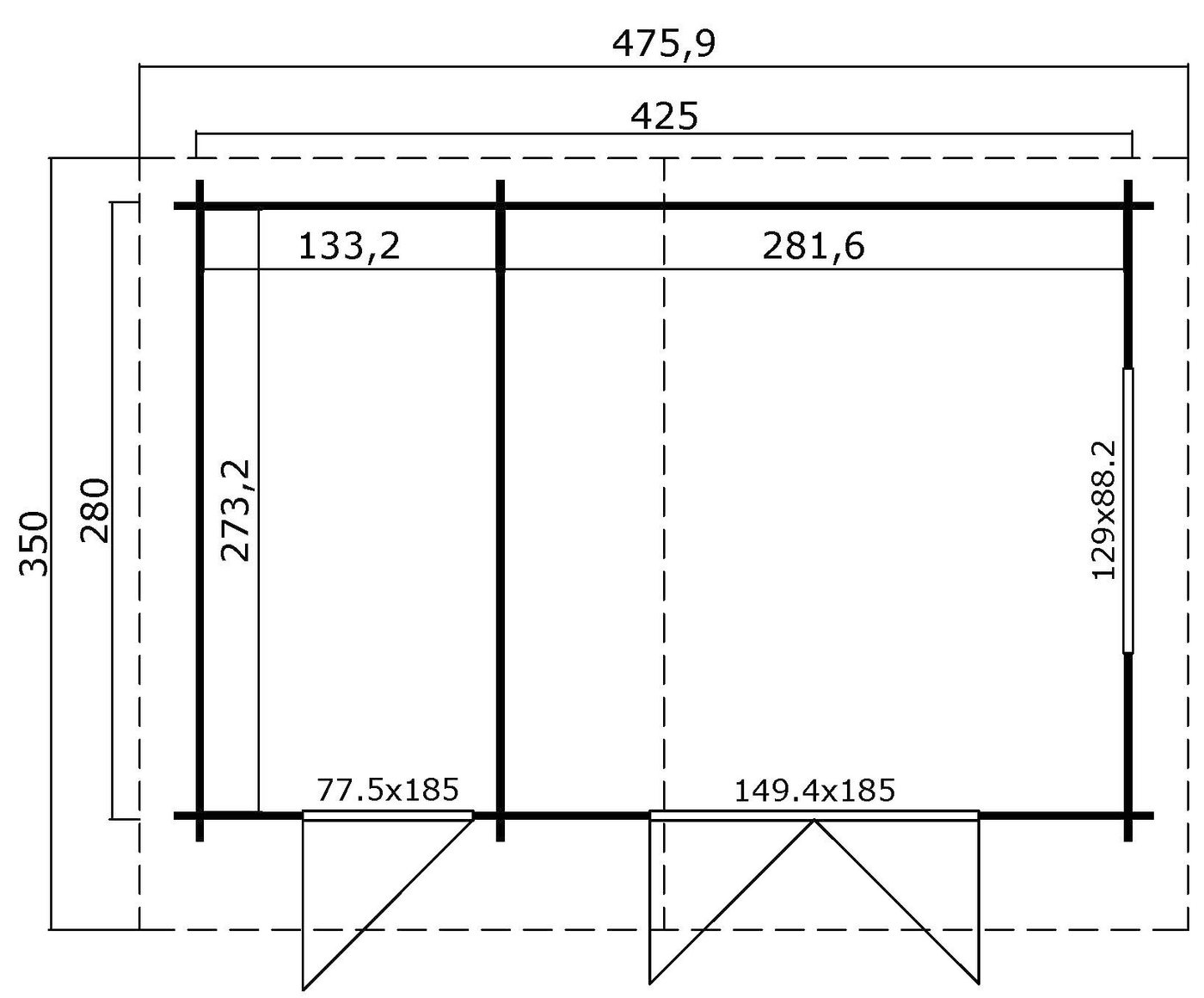 Thumbnail - LASITA MAJA Gartenhaus Belmont 2, BxT: 476x350 cm