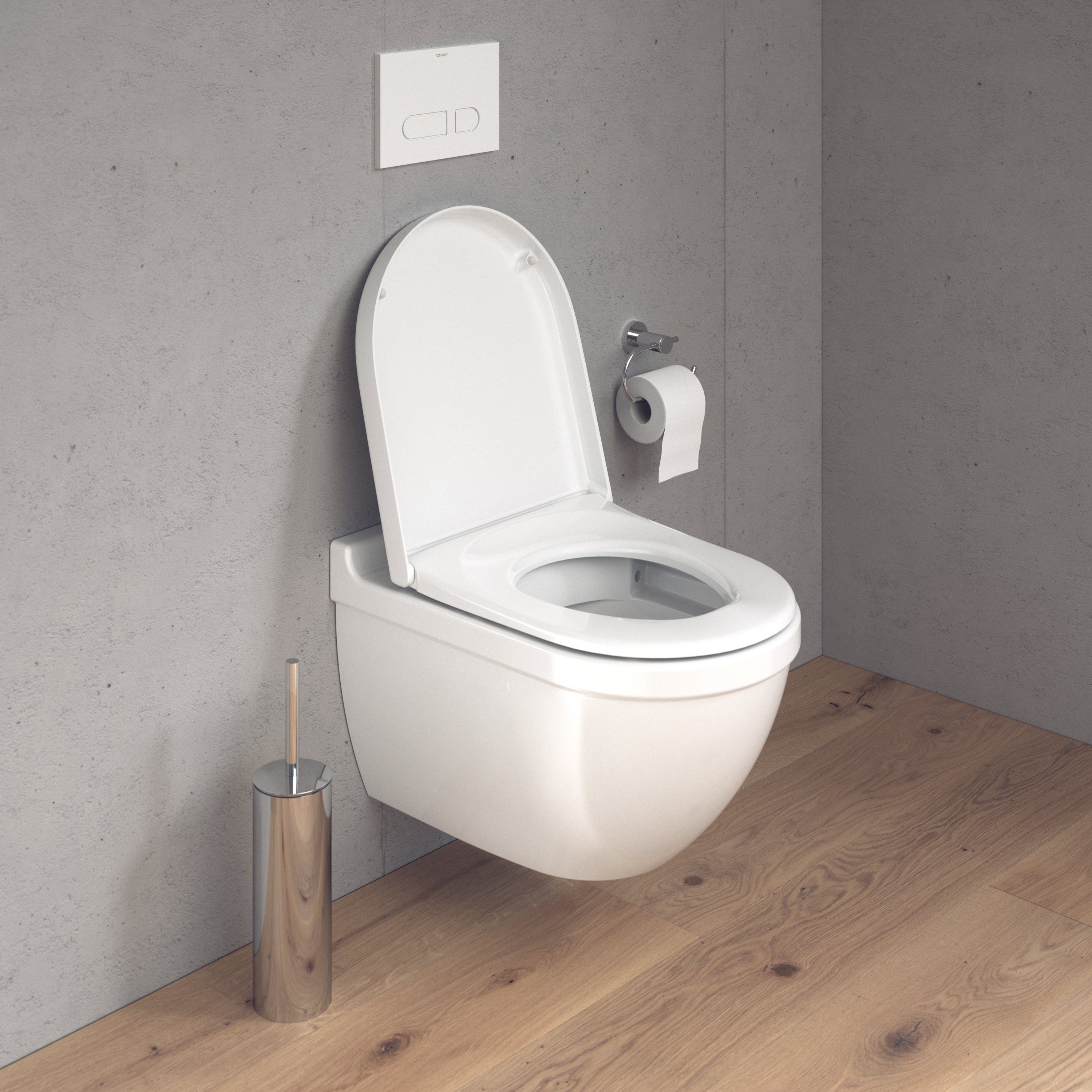 Duravit Tiefspül-WC Starck 3 WC Set Durafix WC-Sitz Toilettensitz Wand-WC Absenkautomatik